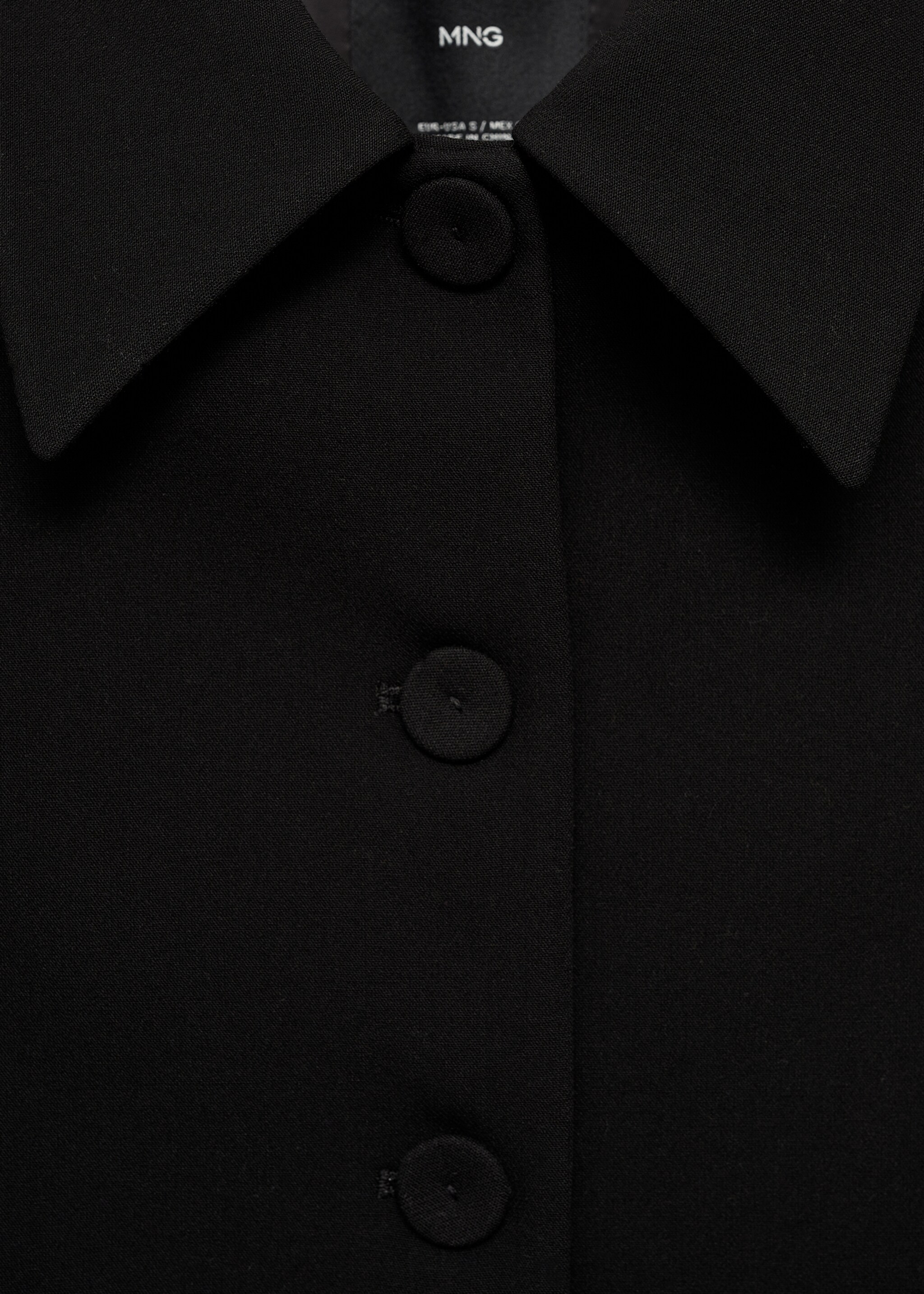 Suit jacket with lapels - Details of the article 8, Black. Ref: 87094801-00.