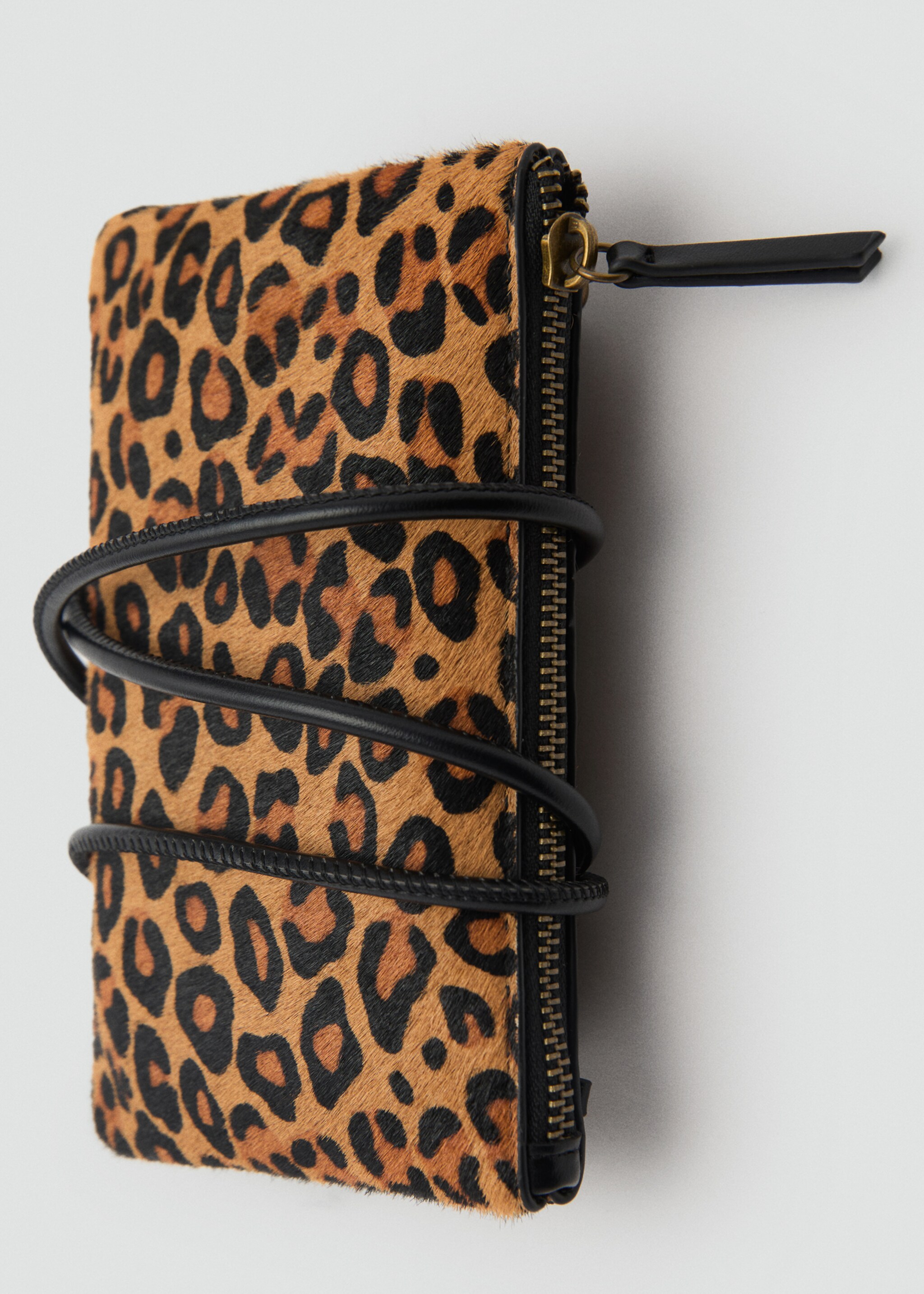 Printed mini bag - Details of the article 2, Medium Brown. Ref: 87094802-00.