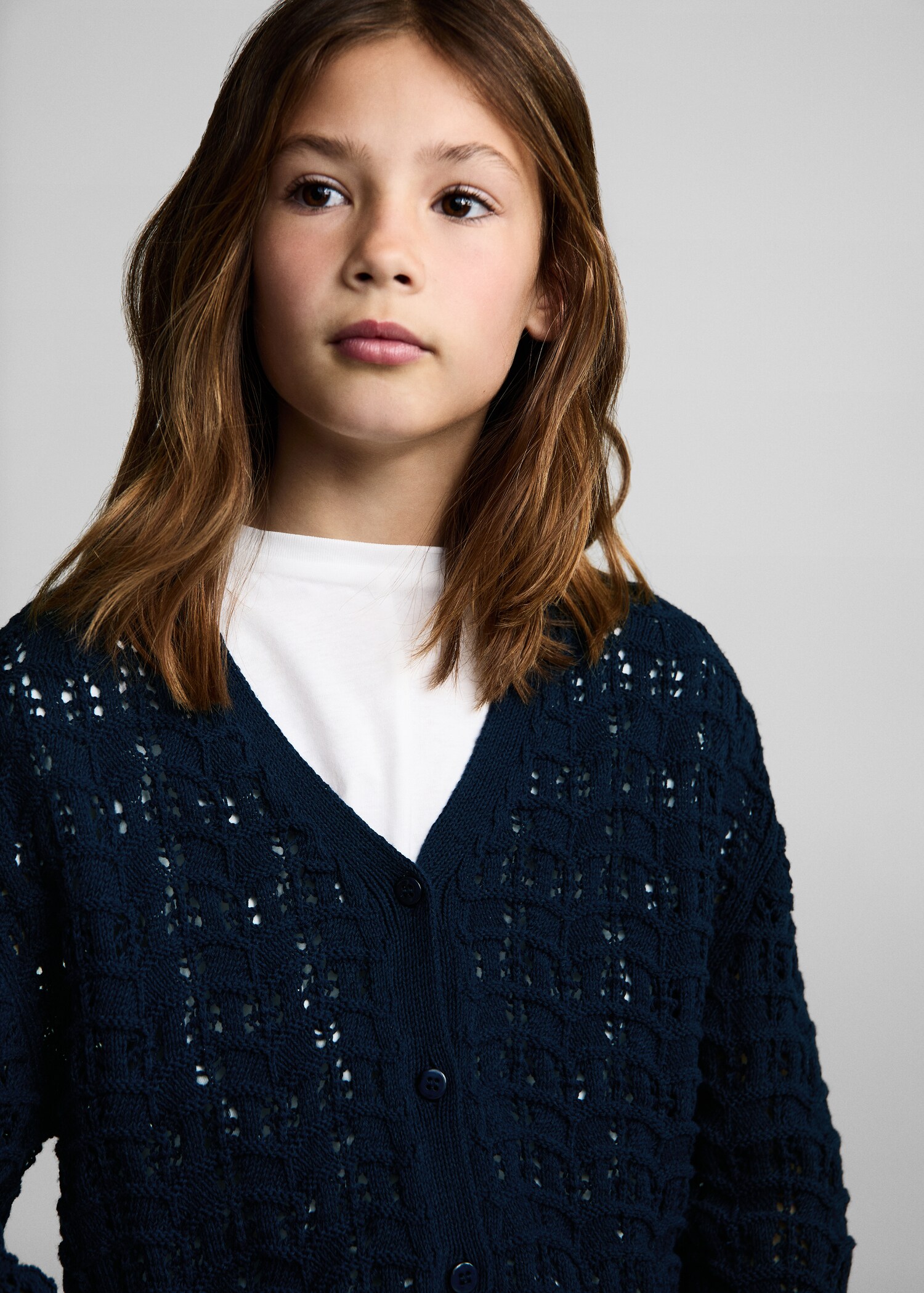 Openwork knit cardigan - Details of the article 1