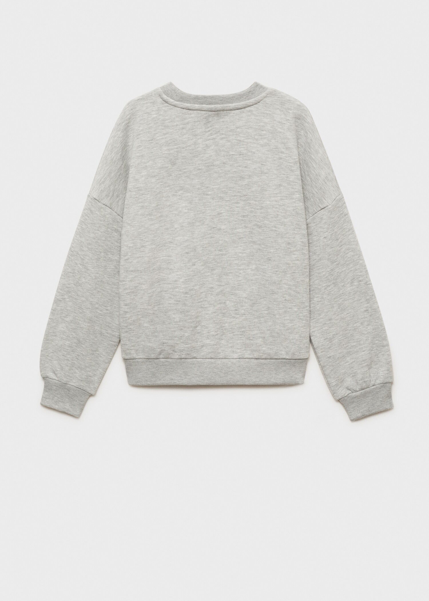 Cotton sweatshirt with embroidered message - Reverse of the article