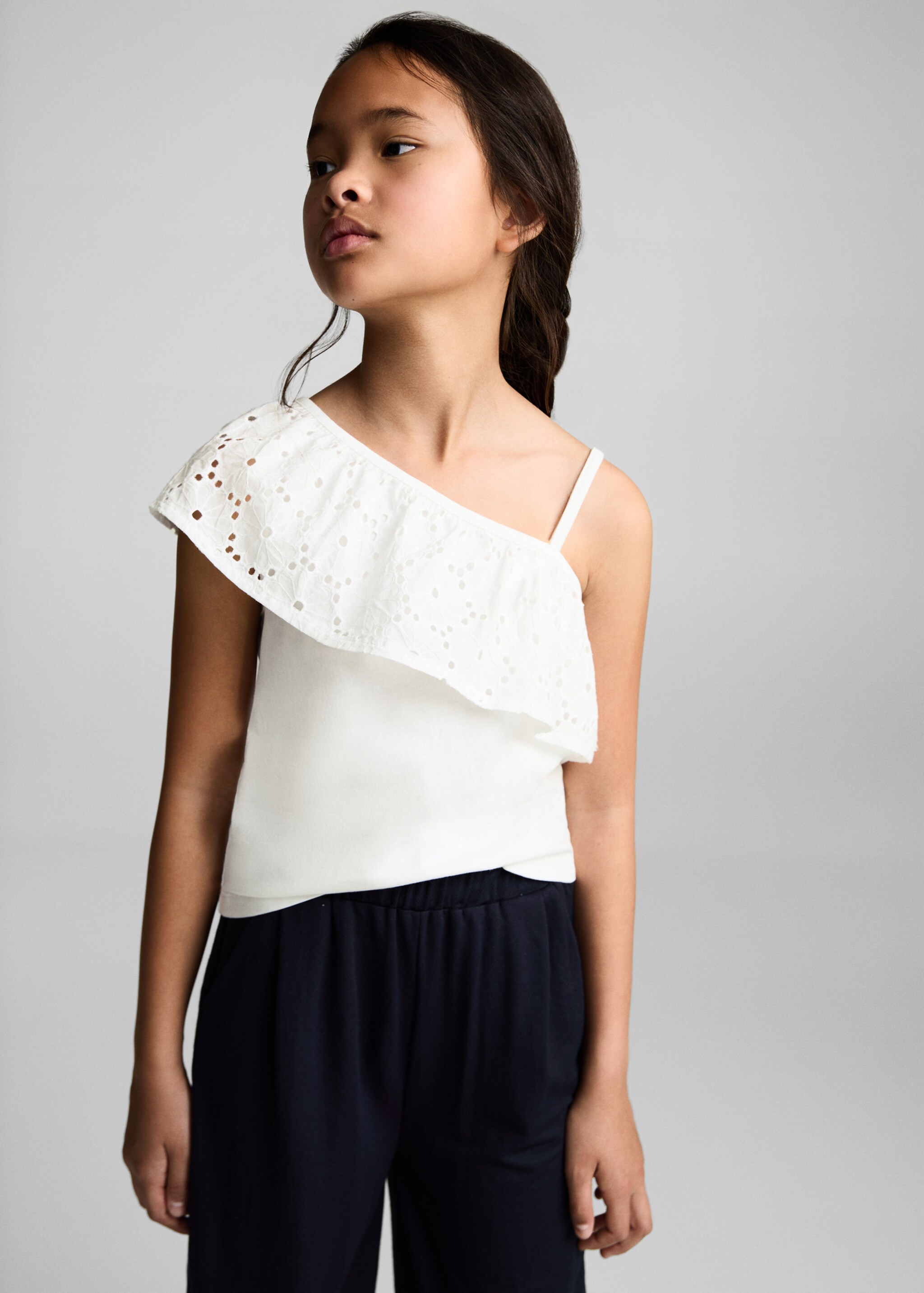 Fluid culotte trousers - Medium plane, Dark Navy. Ref: 87094808-00.