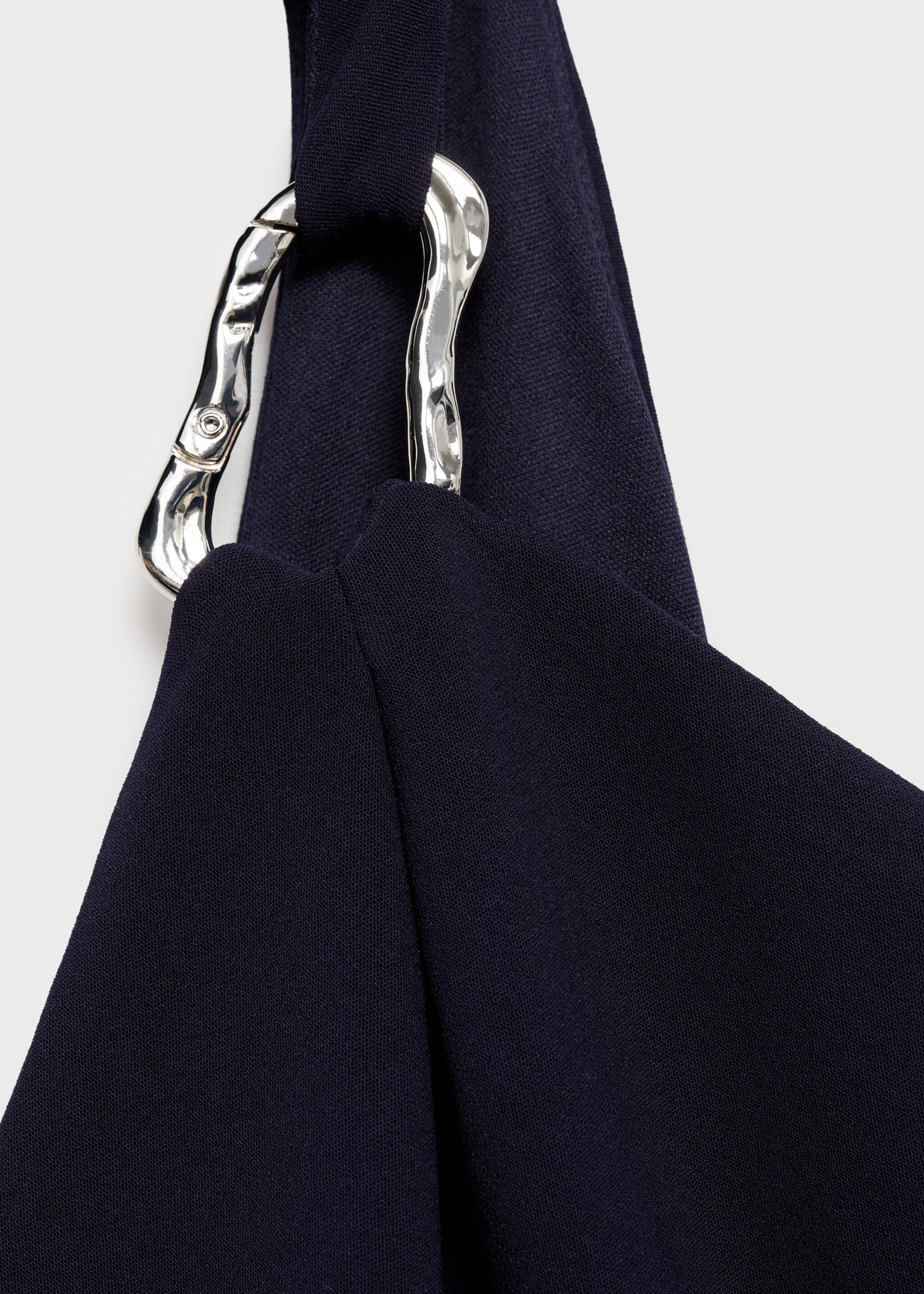 Asymmetrical jumpsuit with metallic detail - Details of the article 8, Night Blue. Ref: 87094810-00.