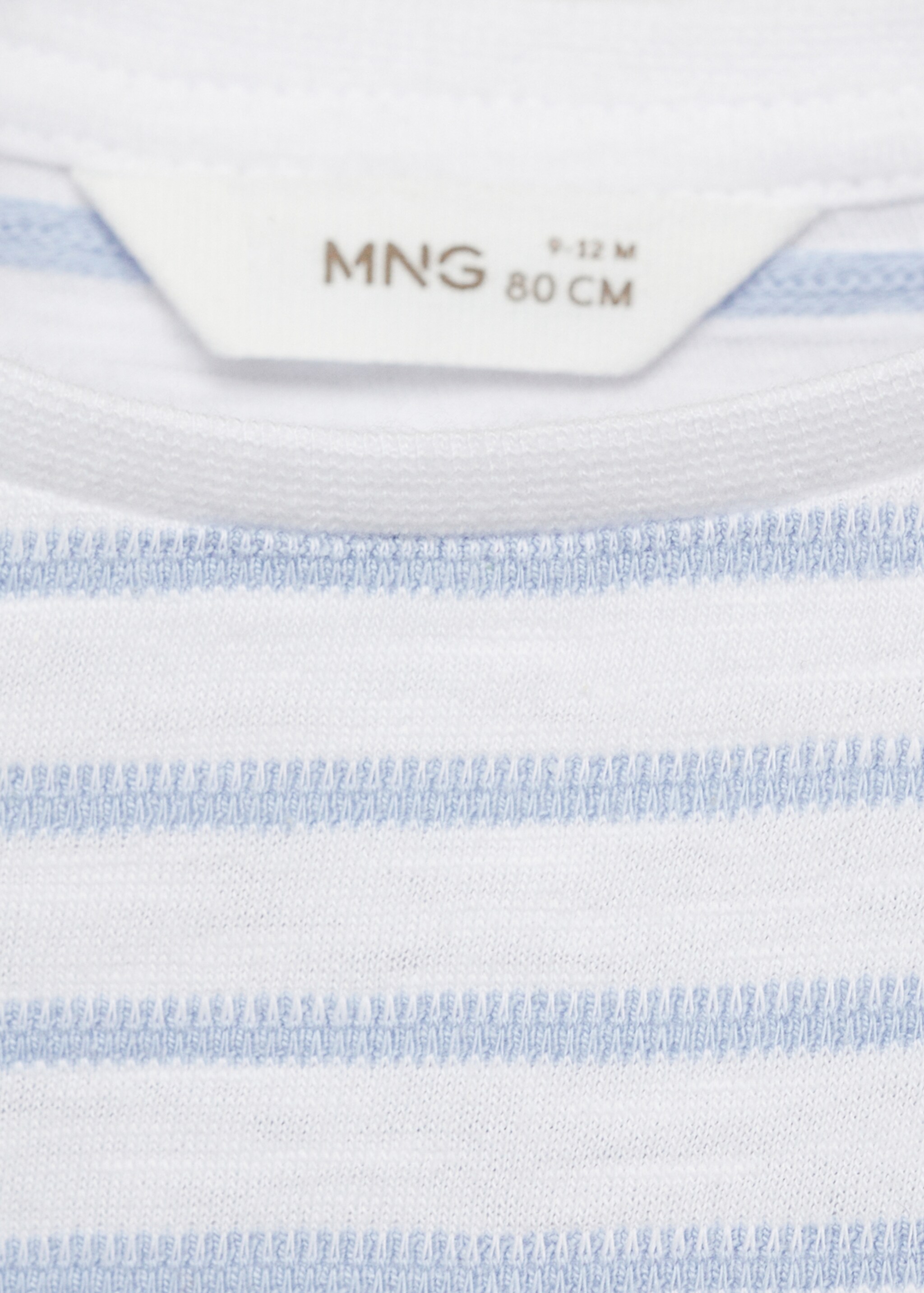 100% cotton striped t-shirt - Details of the article 0, Off White. Ref: 87095137-00.