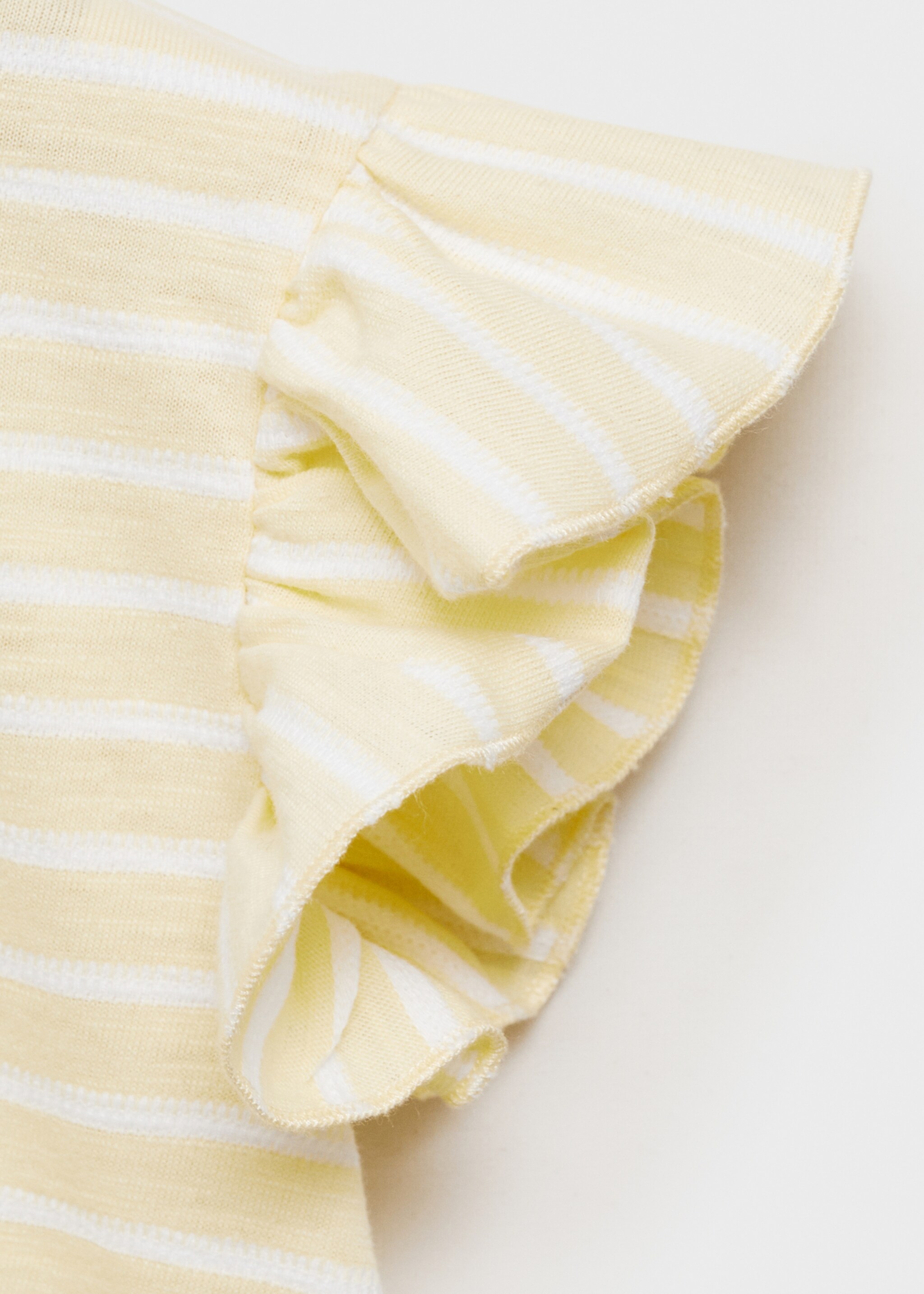 100% cotton striped t-shirt - Details of the article 8, Yellow. Ref: 87095137-00.