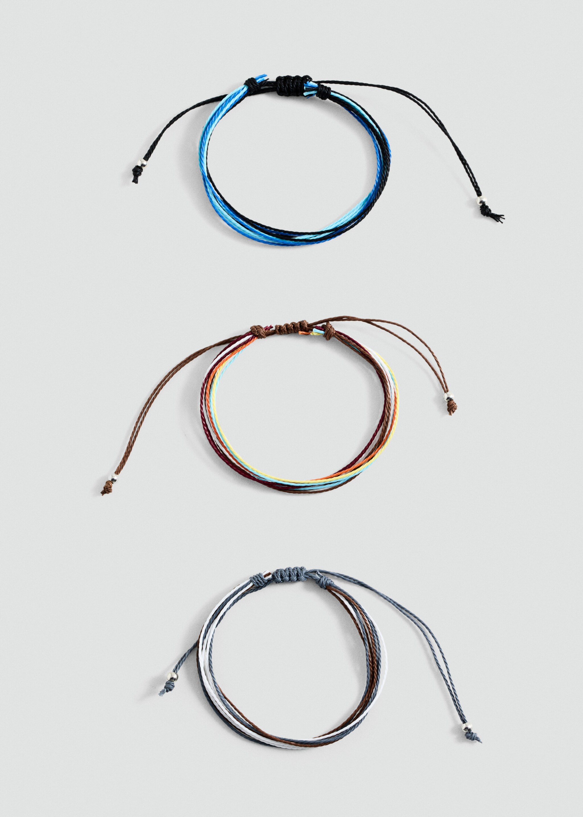 Thread multiple chain bracelet - Medium plane, Brown. Ref: 87095140-00.