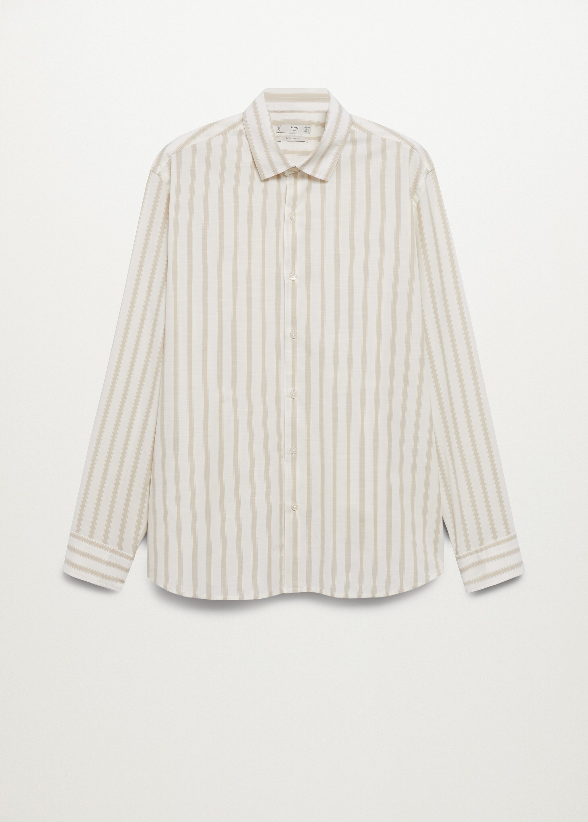 Regular-fit cotton striped shirt - Article without model