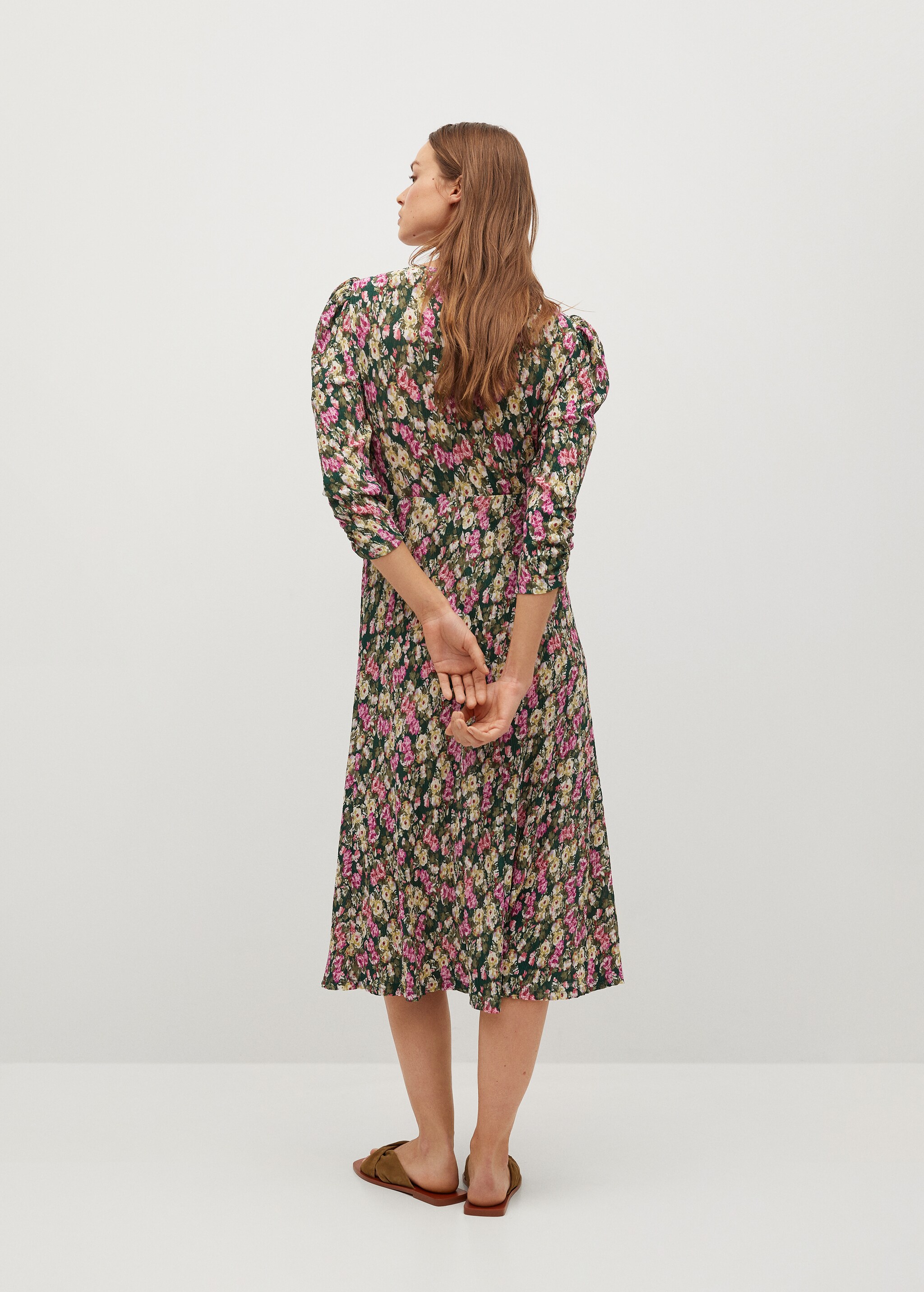 Vestido estampado midi - Reverso del artículo