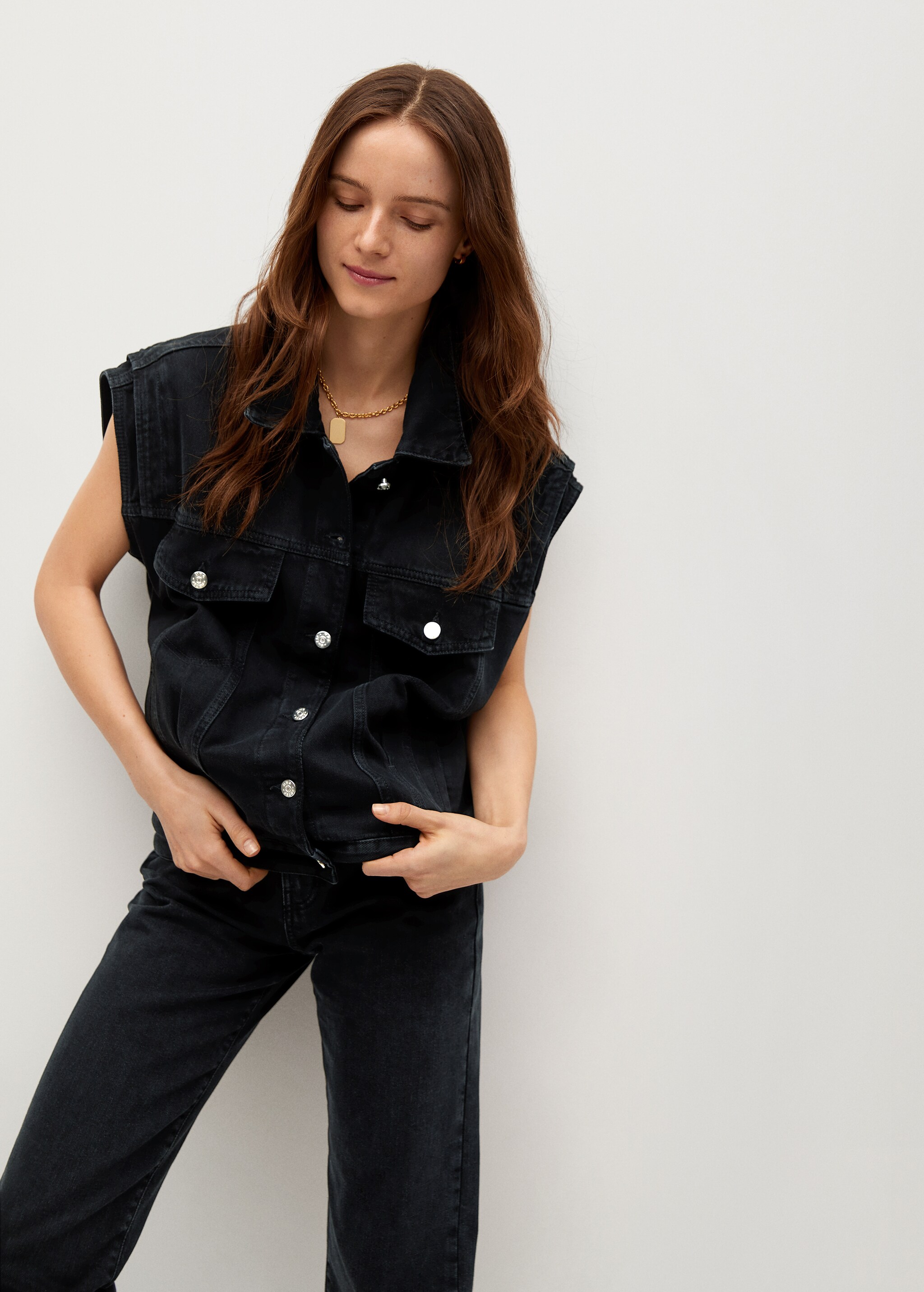 Chaleco denim bolsillos - Detalle del artículo 2