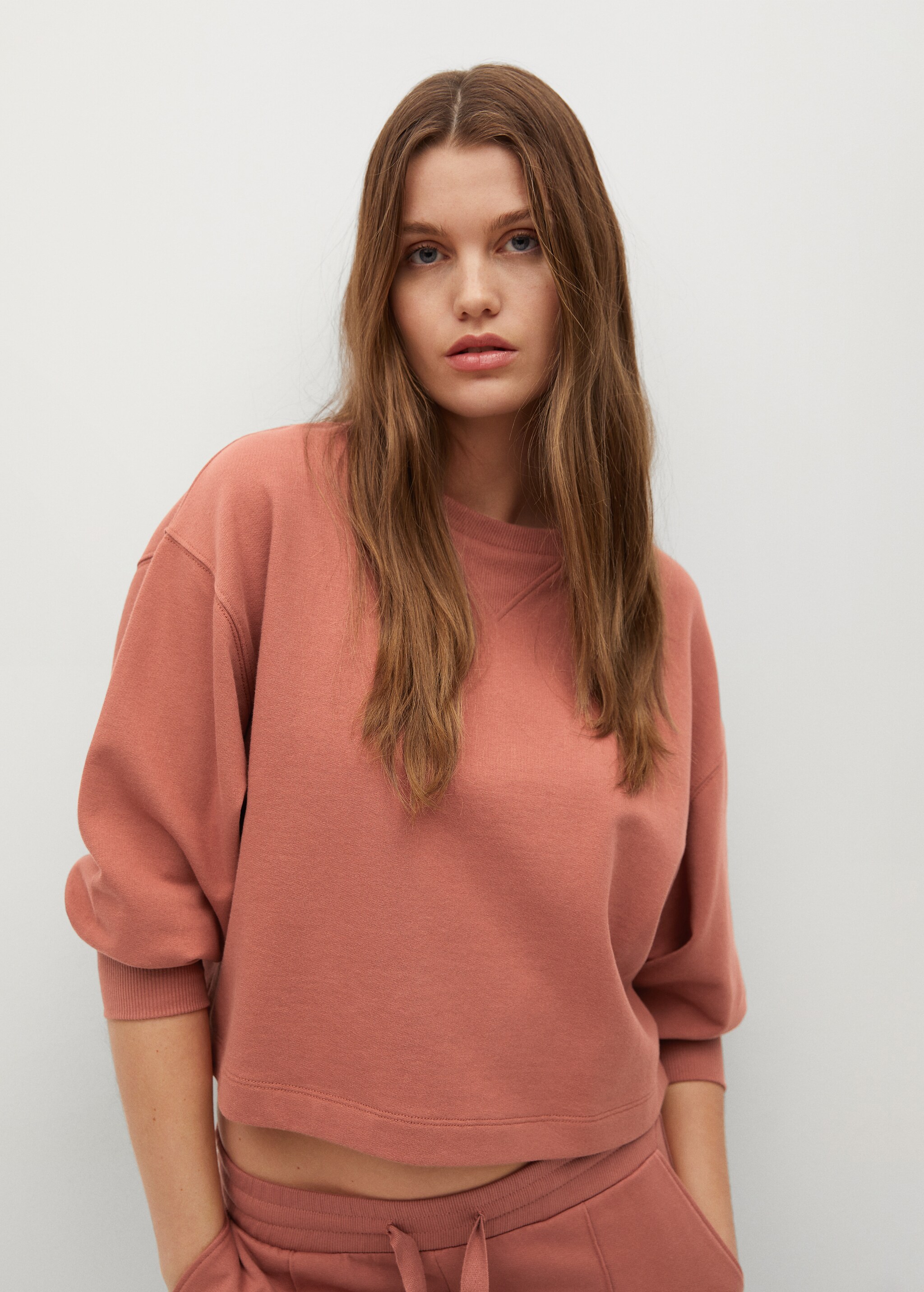 Sudadera básica algodón - Plano medio