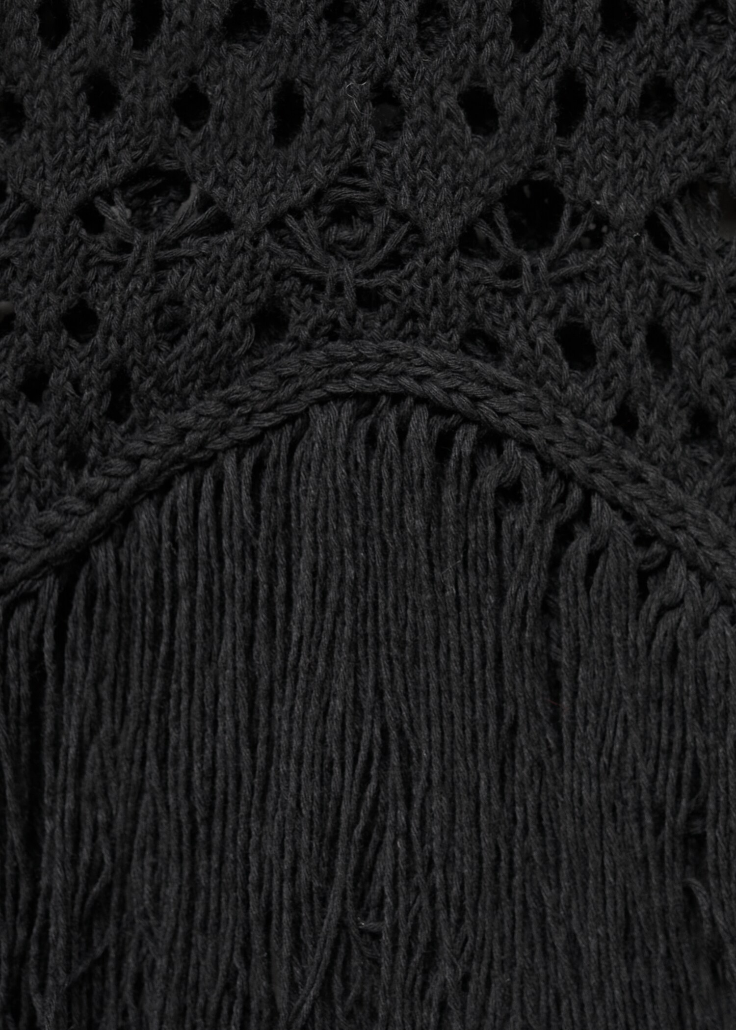 Pull-over ajouré détail franges - Détail de l'article 0