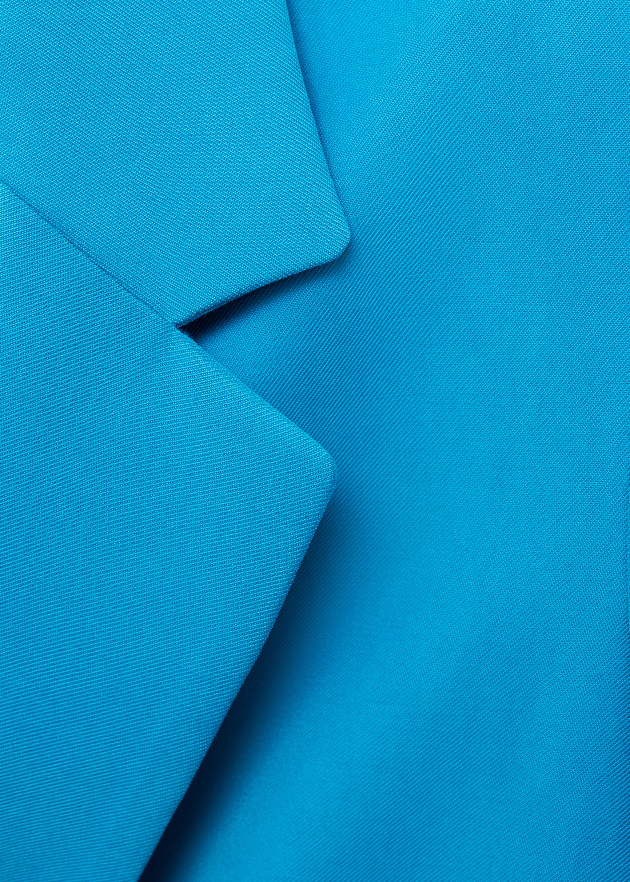 Straight-fit suit blazer - Details of the article 0, Blue. Ref: 87095735-00.