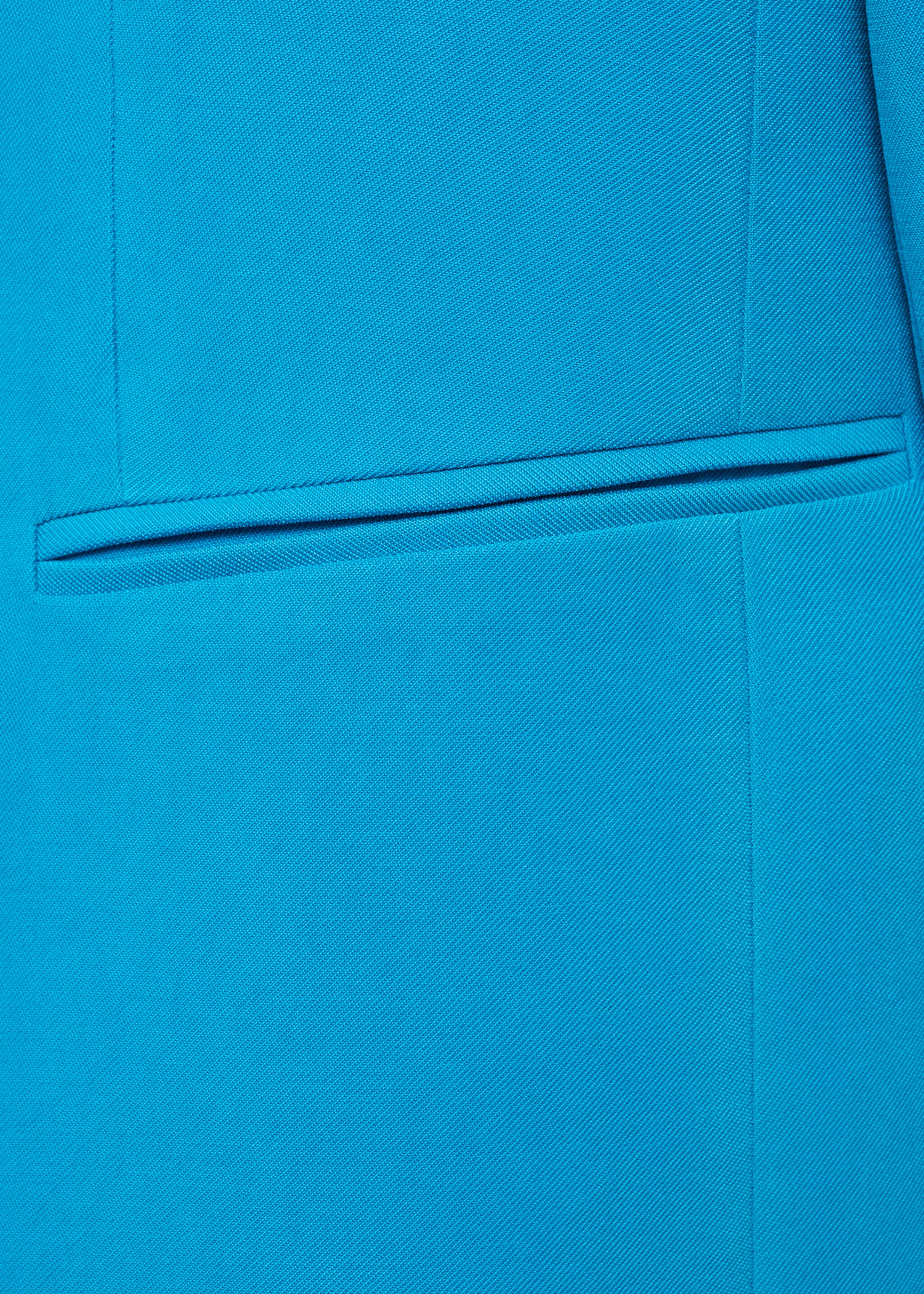 Straight-fit suit blazer - Details of the article 8, Blue. Ref: 87095735-00.