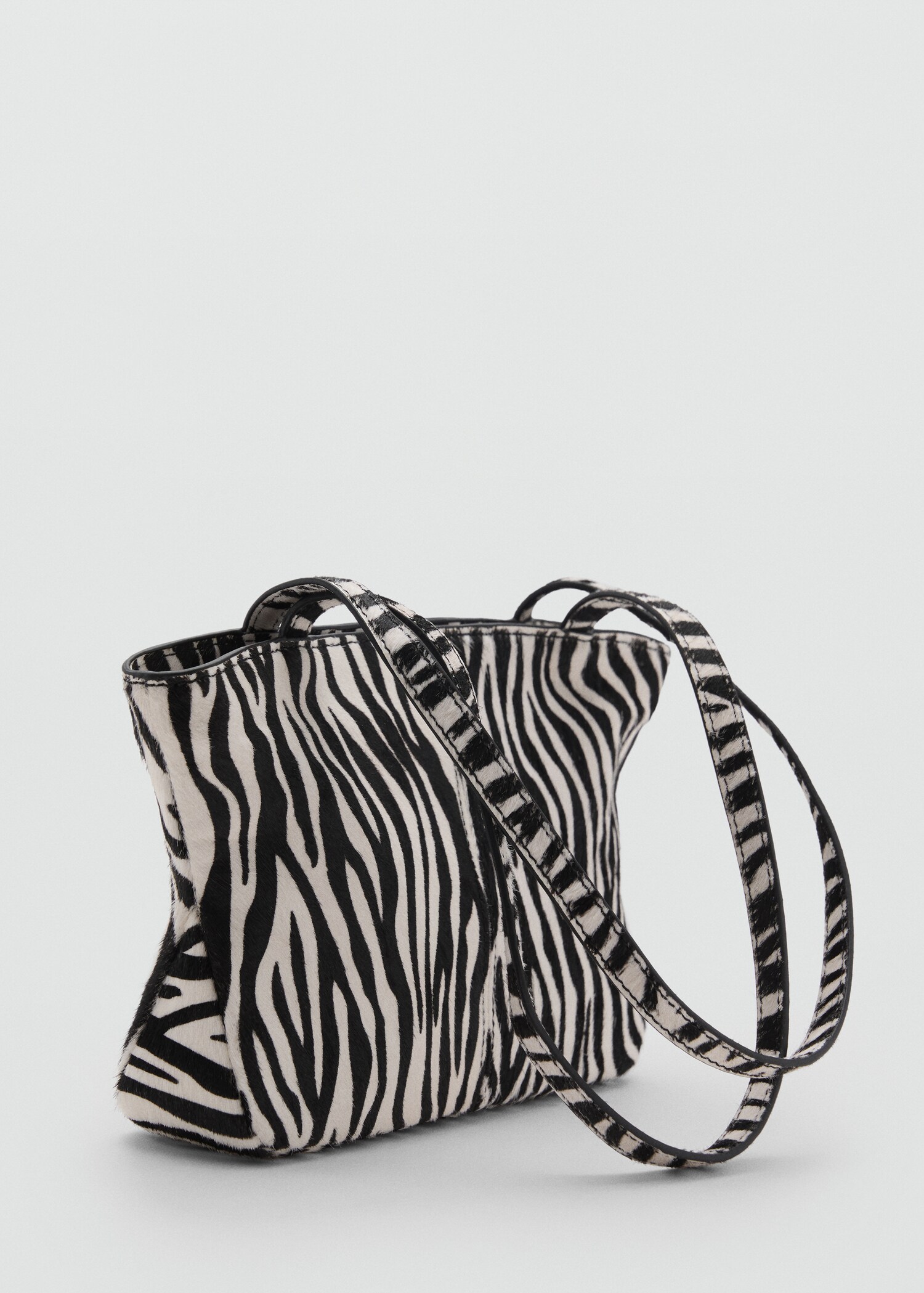 Bolso piel estampado cebra - Plano medio