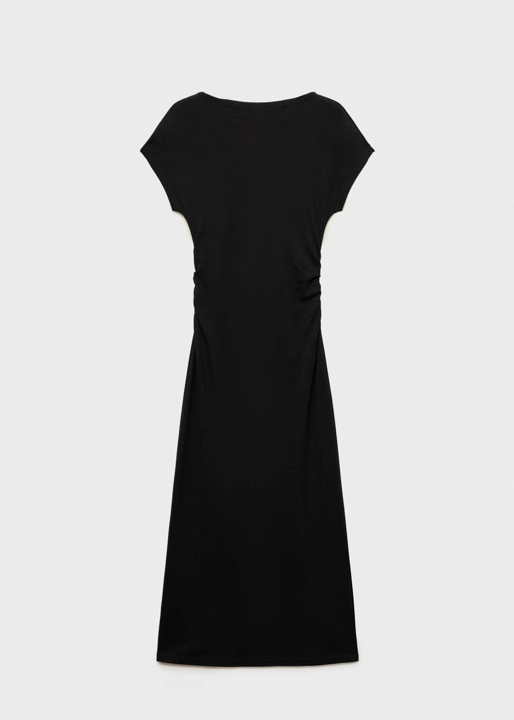 Midi-Kleid mit drapiertem Detail - Artikel ohne Model, Schwarz. Ref: 87095741-00.