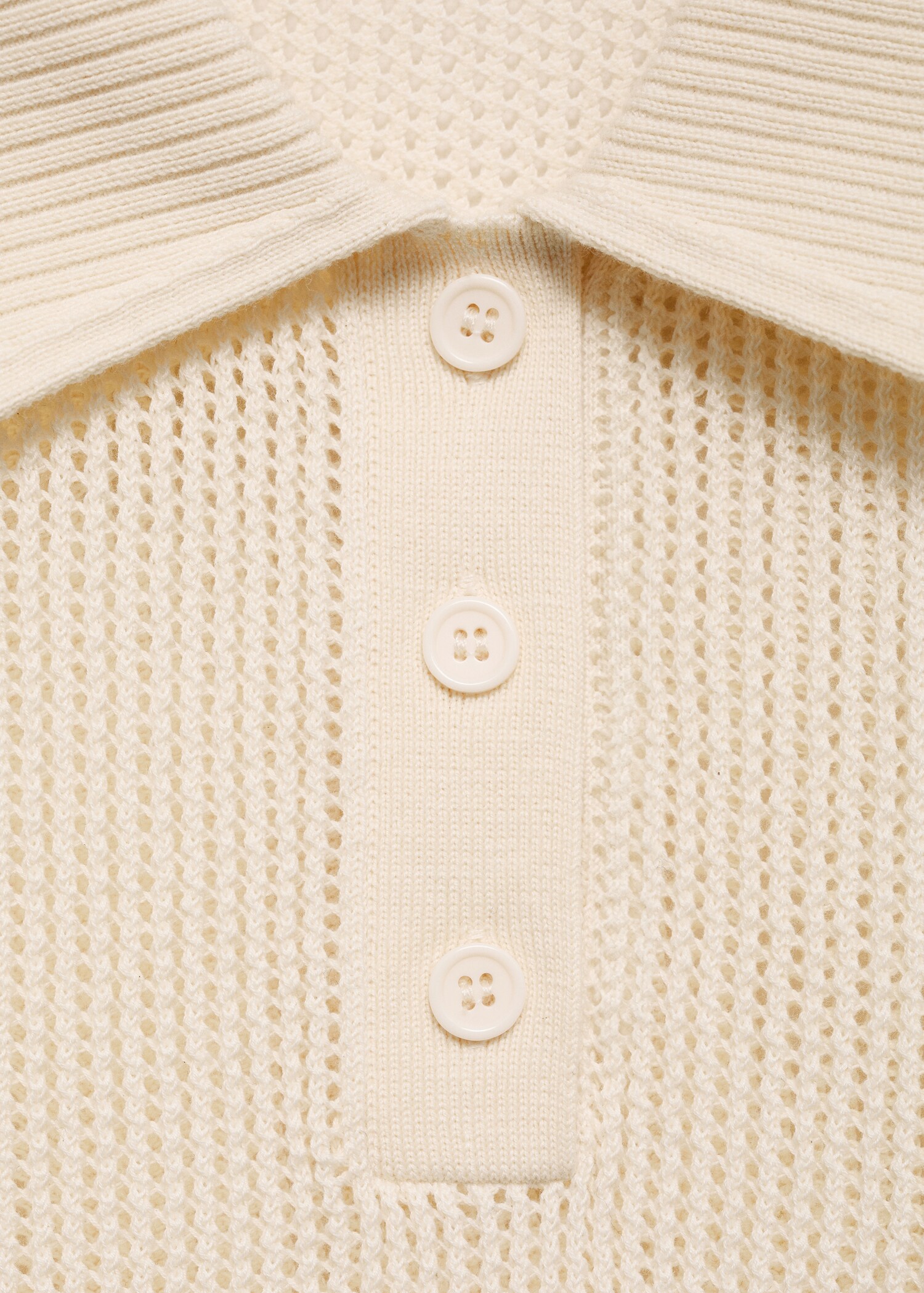 Openwork knitted polo-neck sweater - Details of the article 8