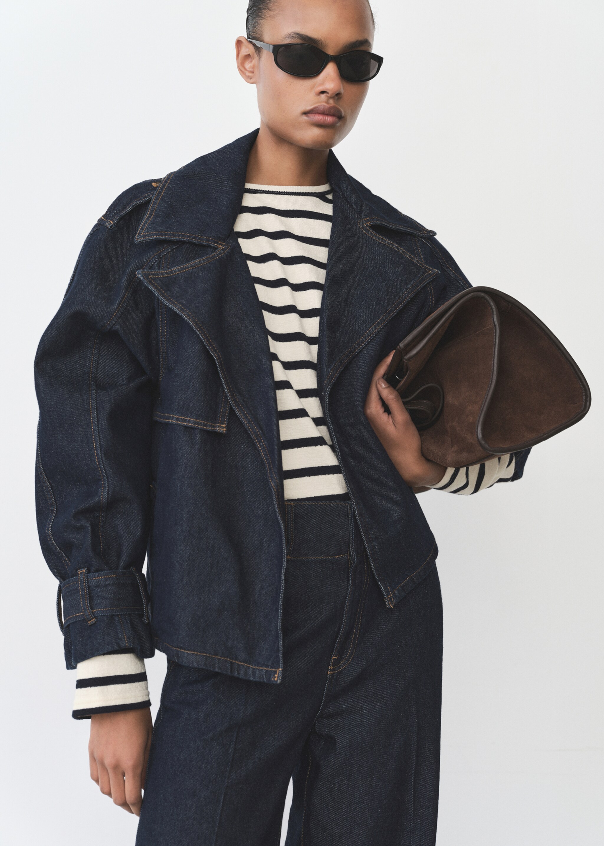 Rundhals-Sweatshirt - Detail des Artikels 6, Marineblau. Ref: 87095748-00.