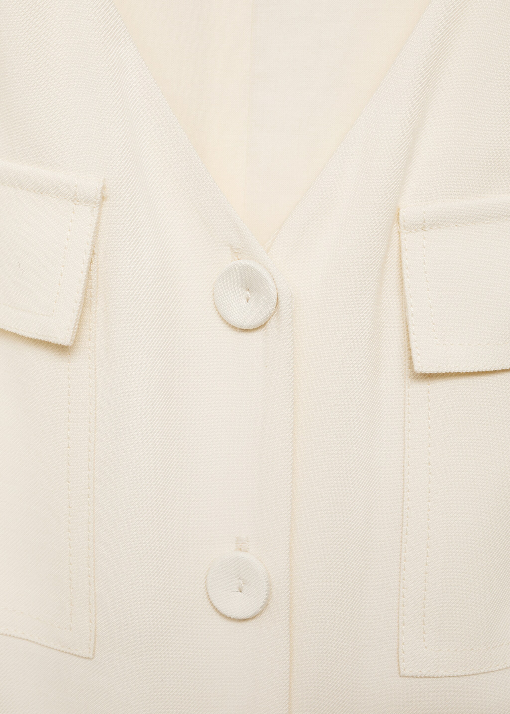 Belt long jumpsuit - Details of the article 0, Ecru. Ref: 87095749-00.