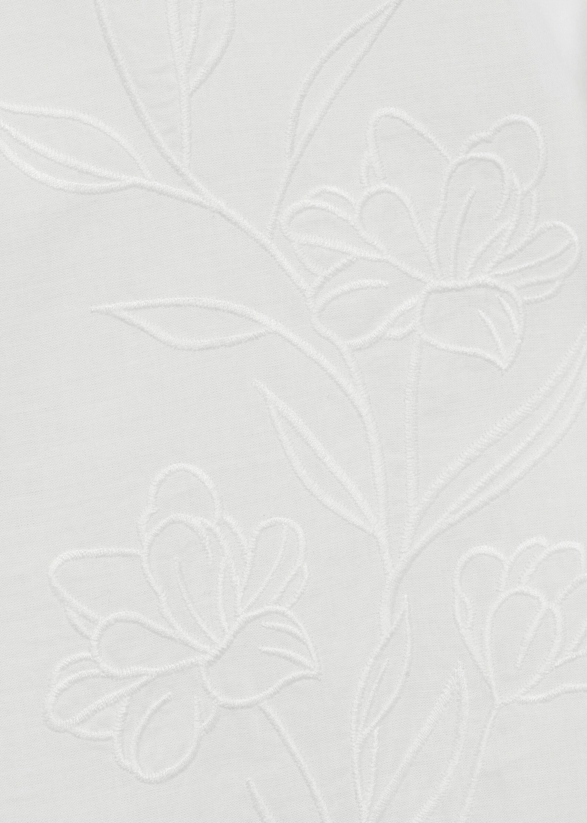 Nattlinne i broderad bomull - Detaljer om artikeln 0, Vit. Ref: 87095751-00.