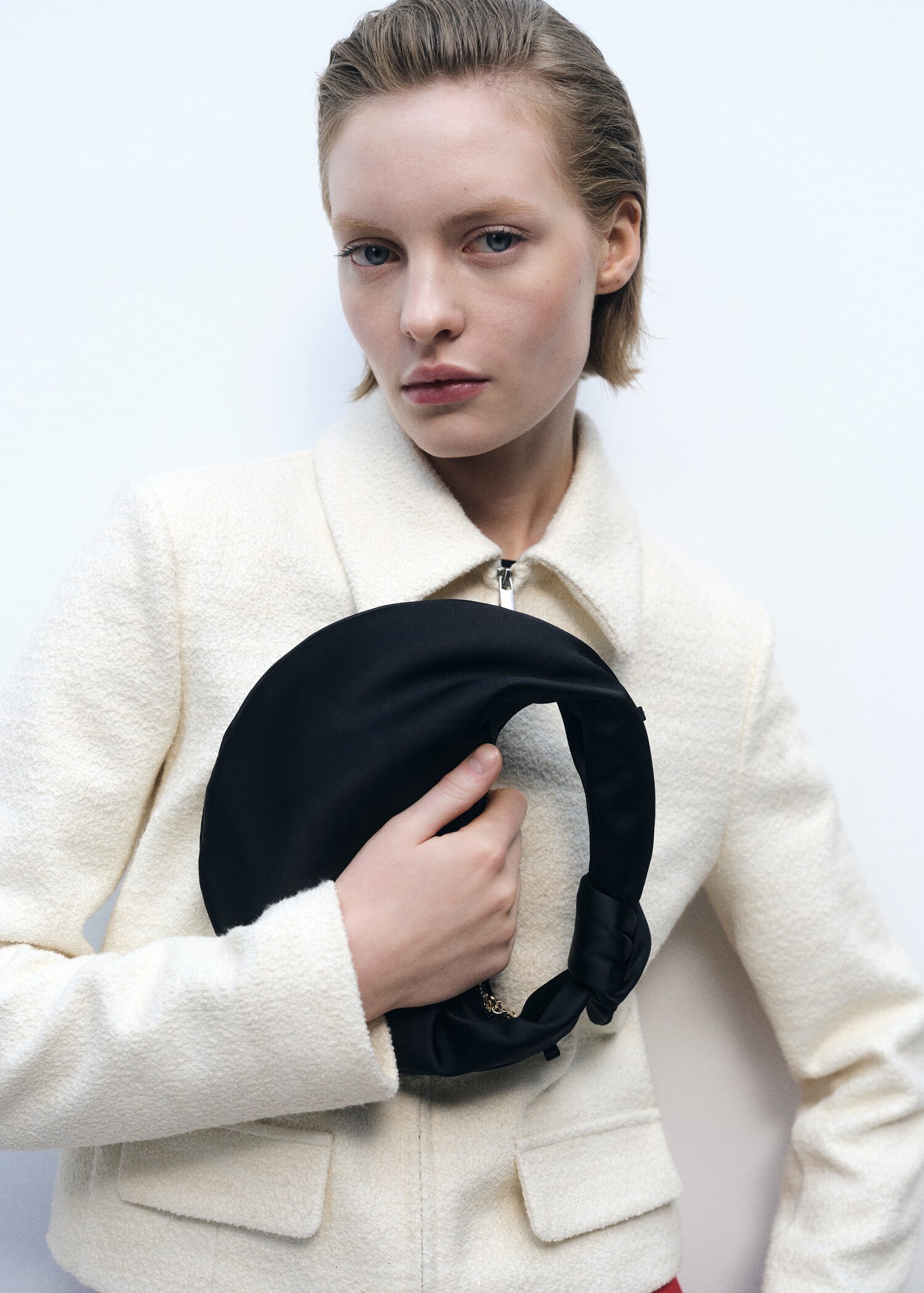 Cotton-blend jacket with lapel - Details of the article 1