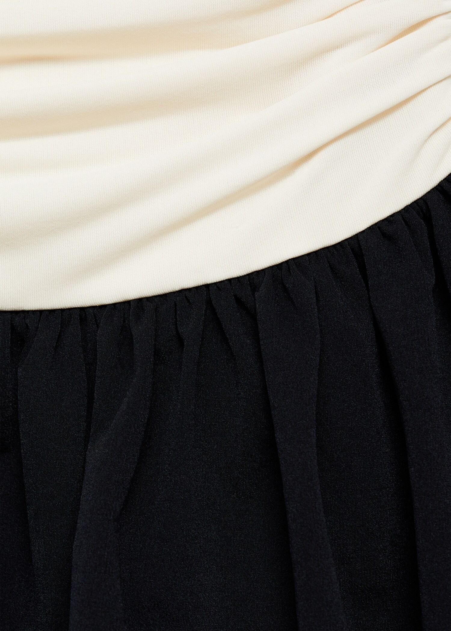Draped-body balloon skirt dress - Details of the article 0