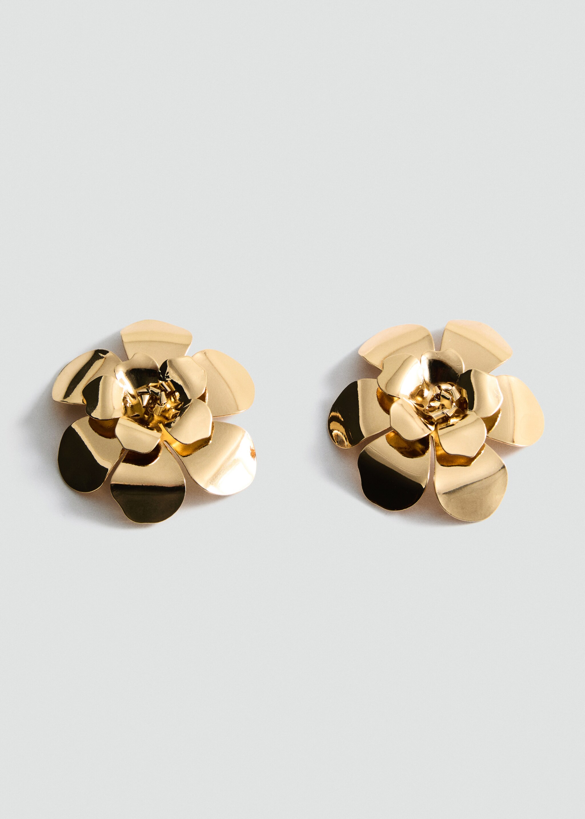 Maxi flower earrings - Article without model, Gold. Ref: 87095761-00.