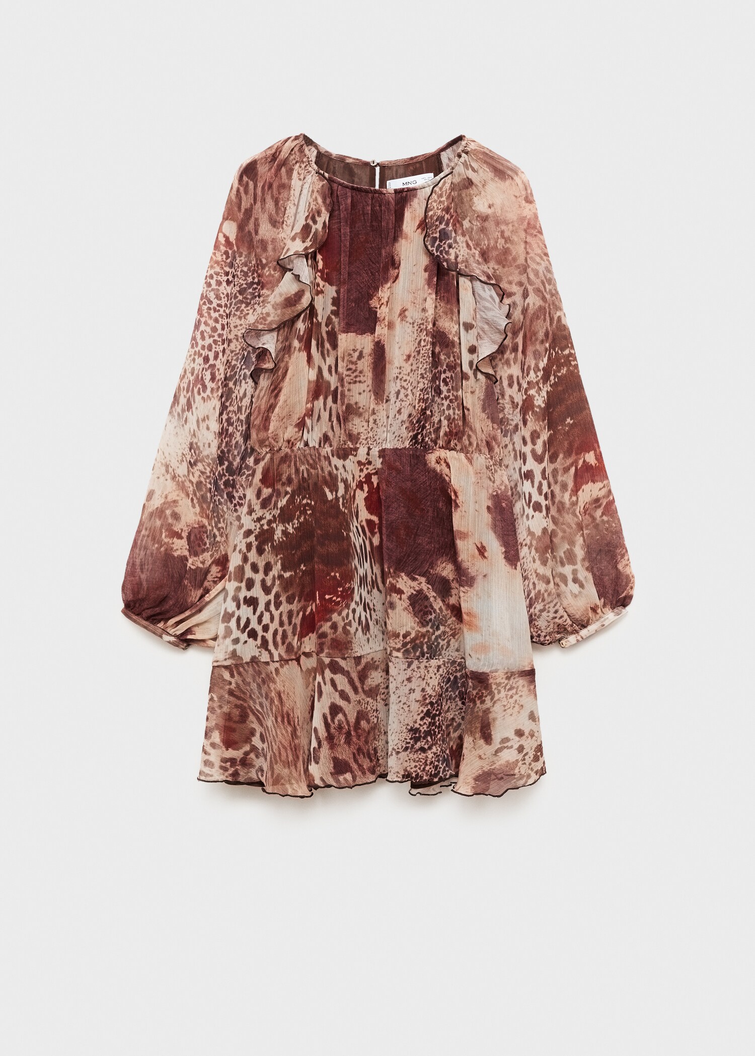 Vestido corto estampado volantes - Article without model