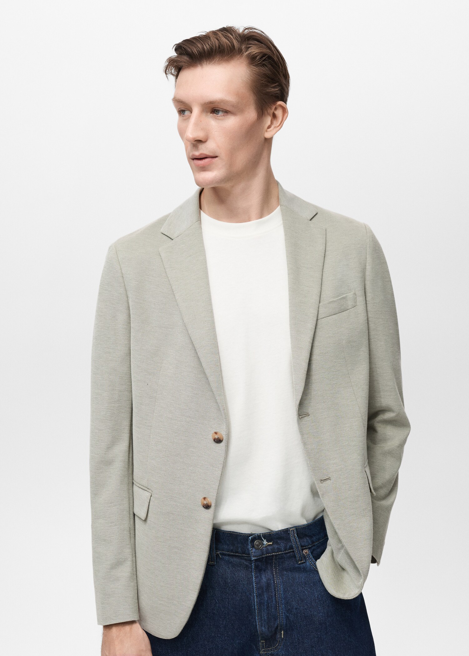 Verner slim-fit cotton jacket - Medium plane