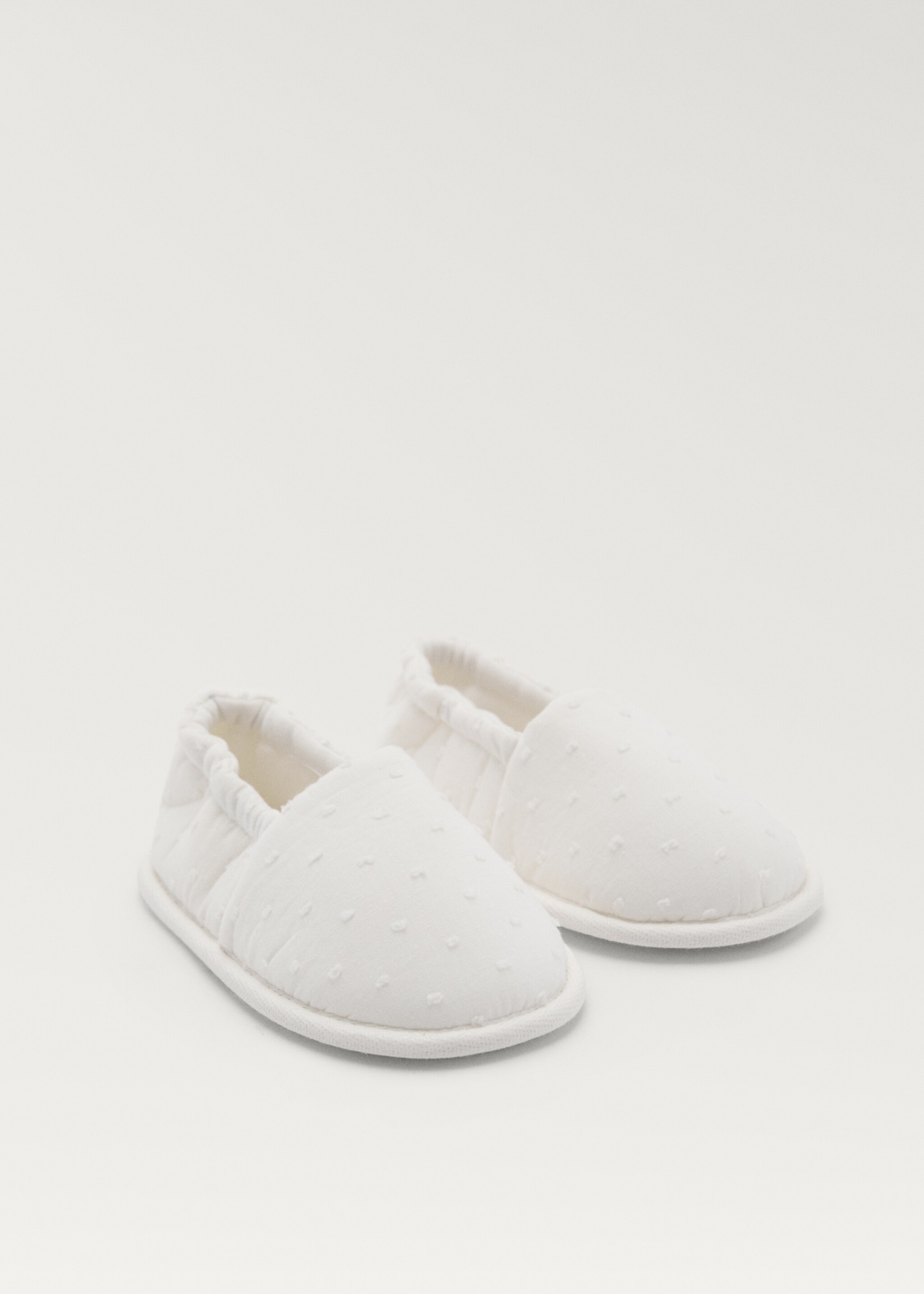 Poplin slippers - Medium plane, White. Ref: 87095921-00.