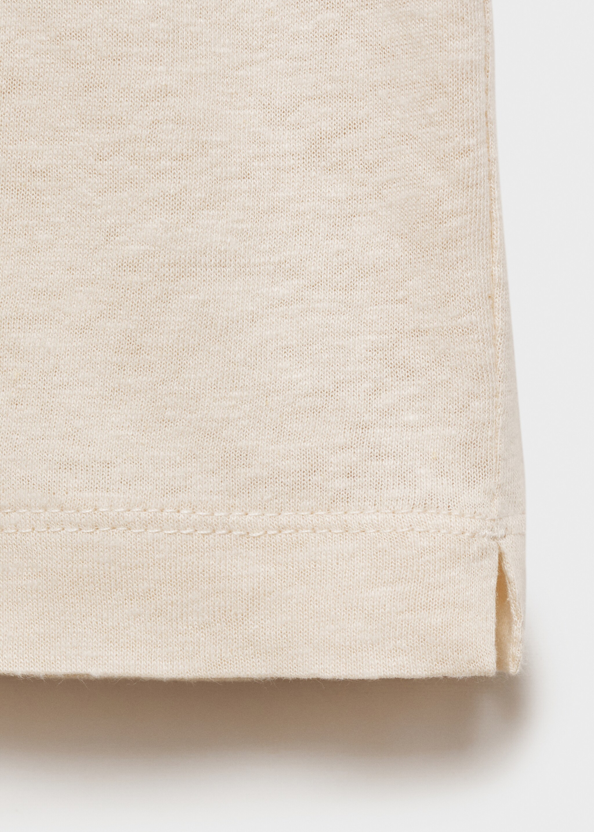 Regular-fit linen shirt - Details of the article 0, Ivory White. Ref: 87095922-00.
