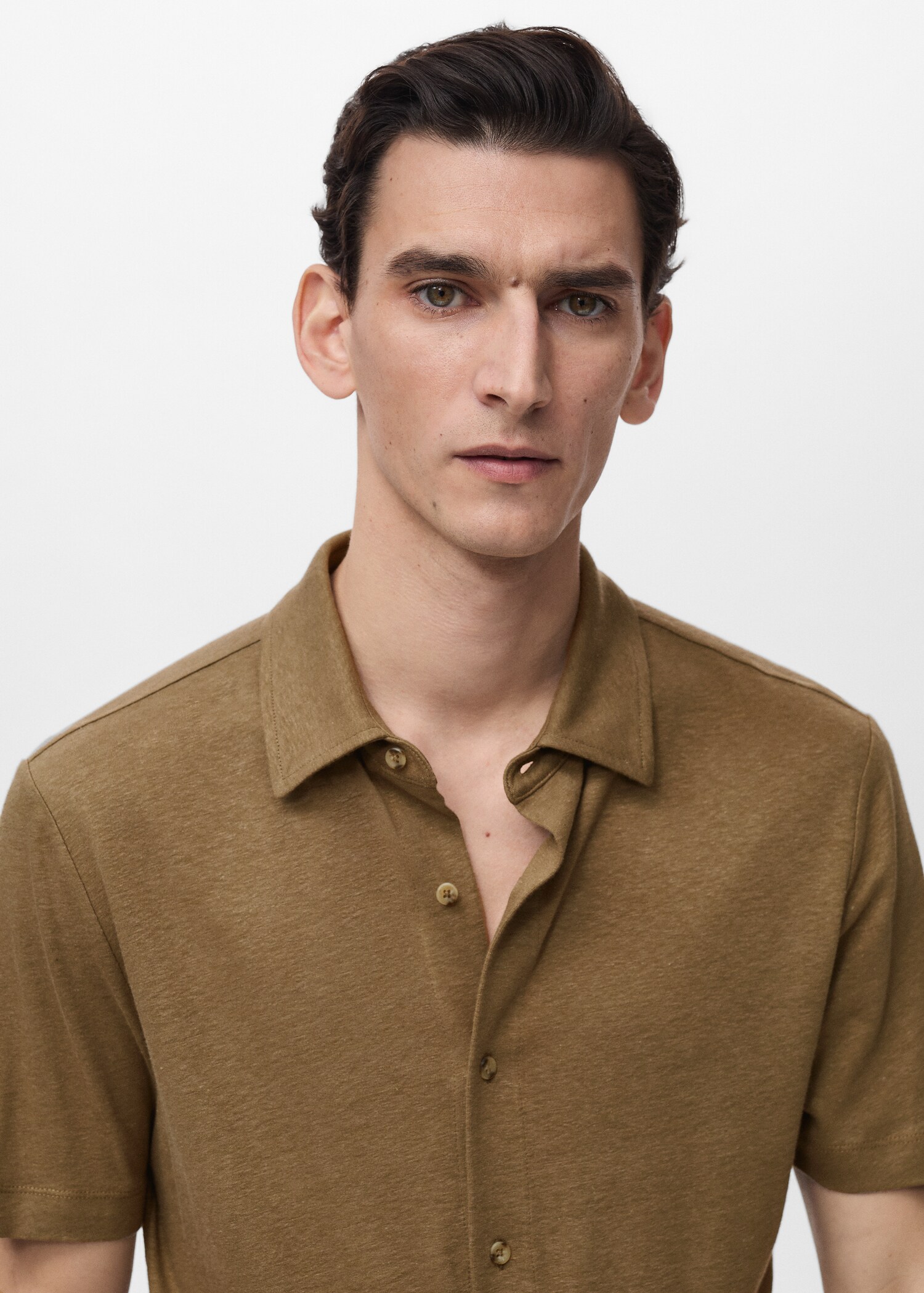 Regular-fit linen shirt - Details of the article 1