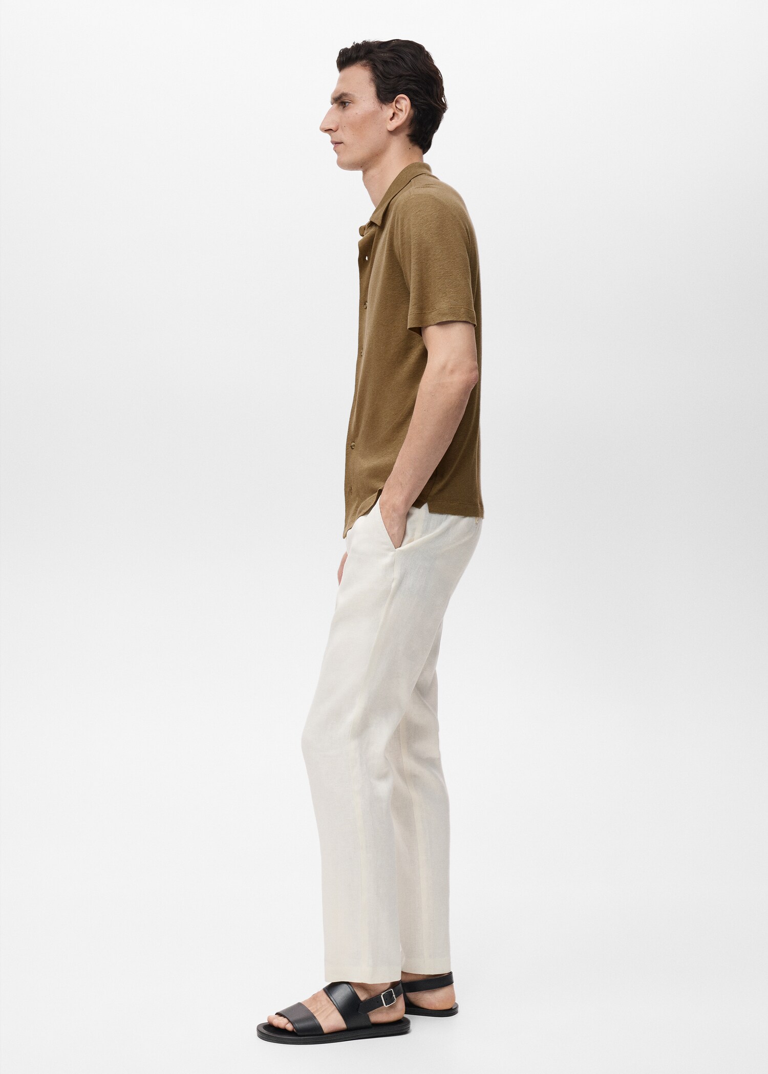 Regular-fit linen shirt - Details of the article 2