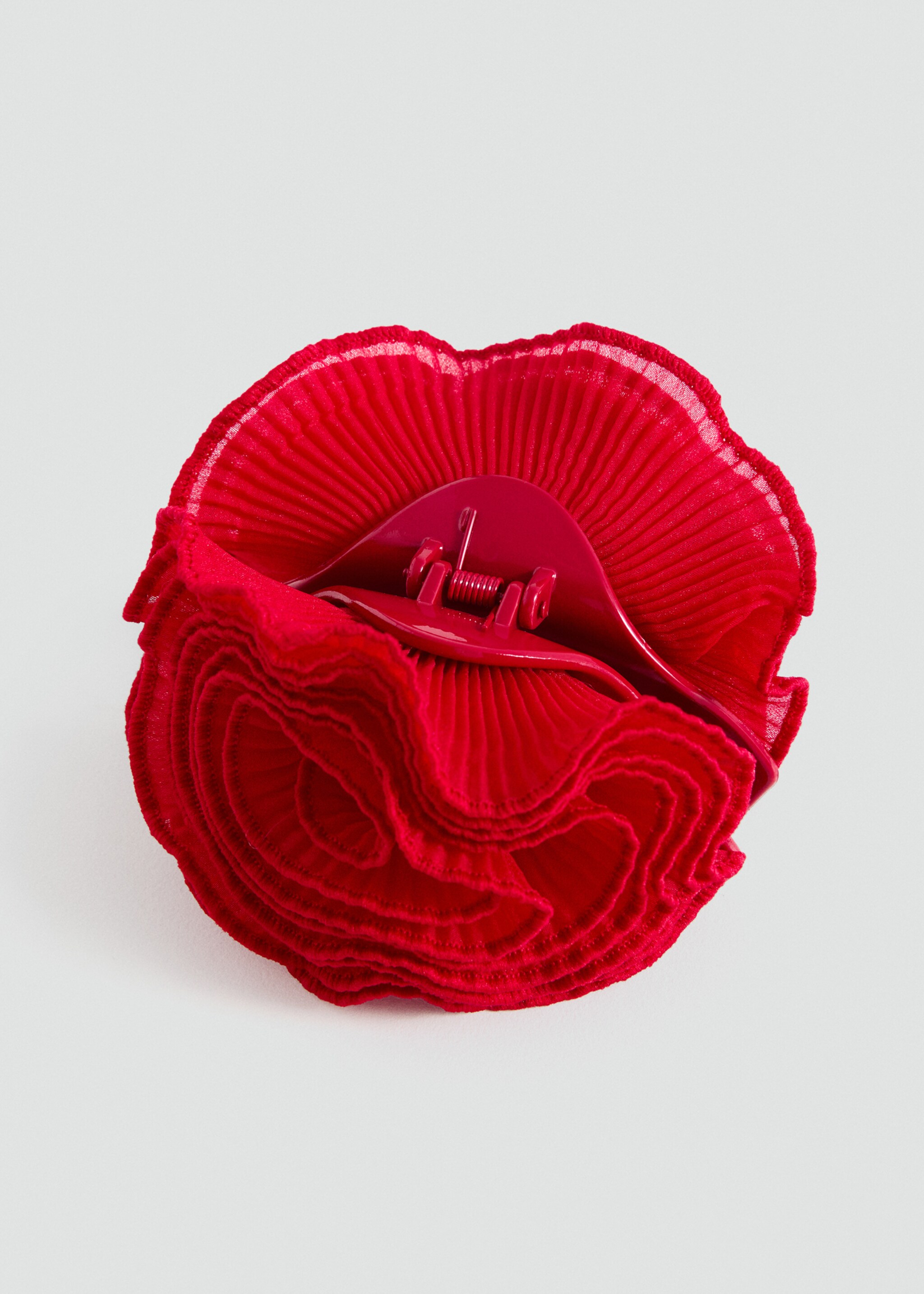 Haarclip met getextureerde bloem - Middenvlak, Rood. Ref: 87095925-00.