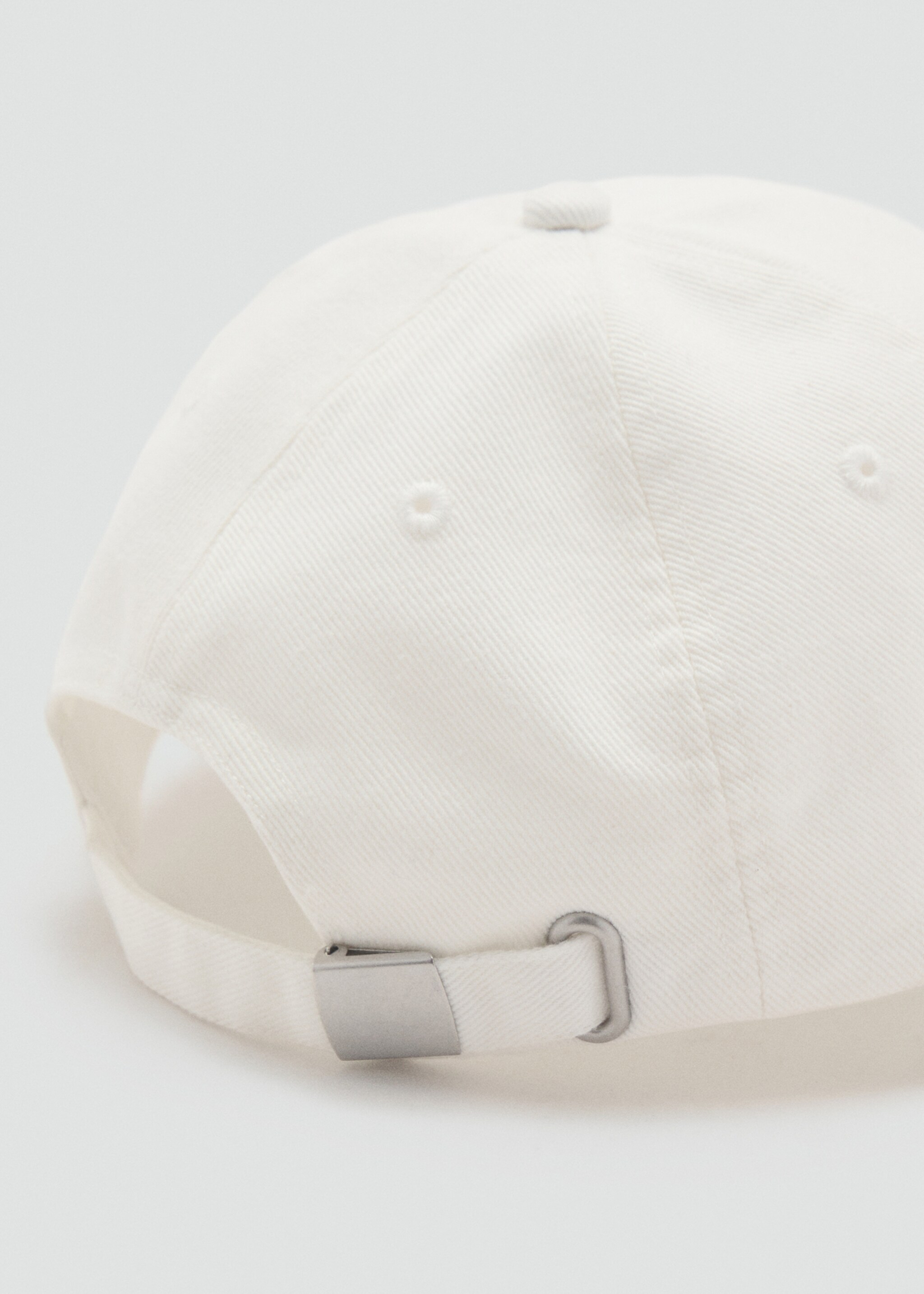 Cotton visor cap - Details of the article 1, Ecru. Ref: 87095926-00.