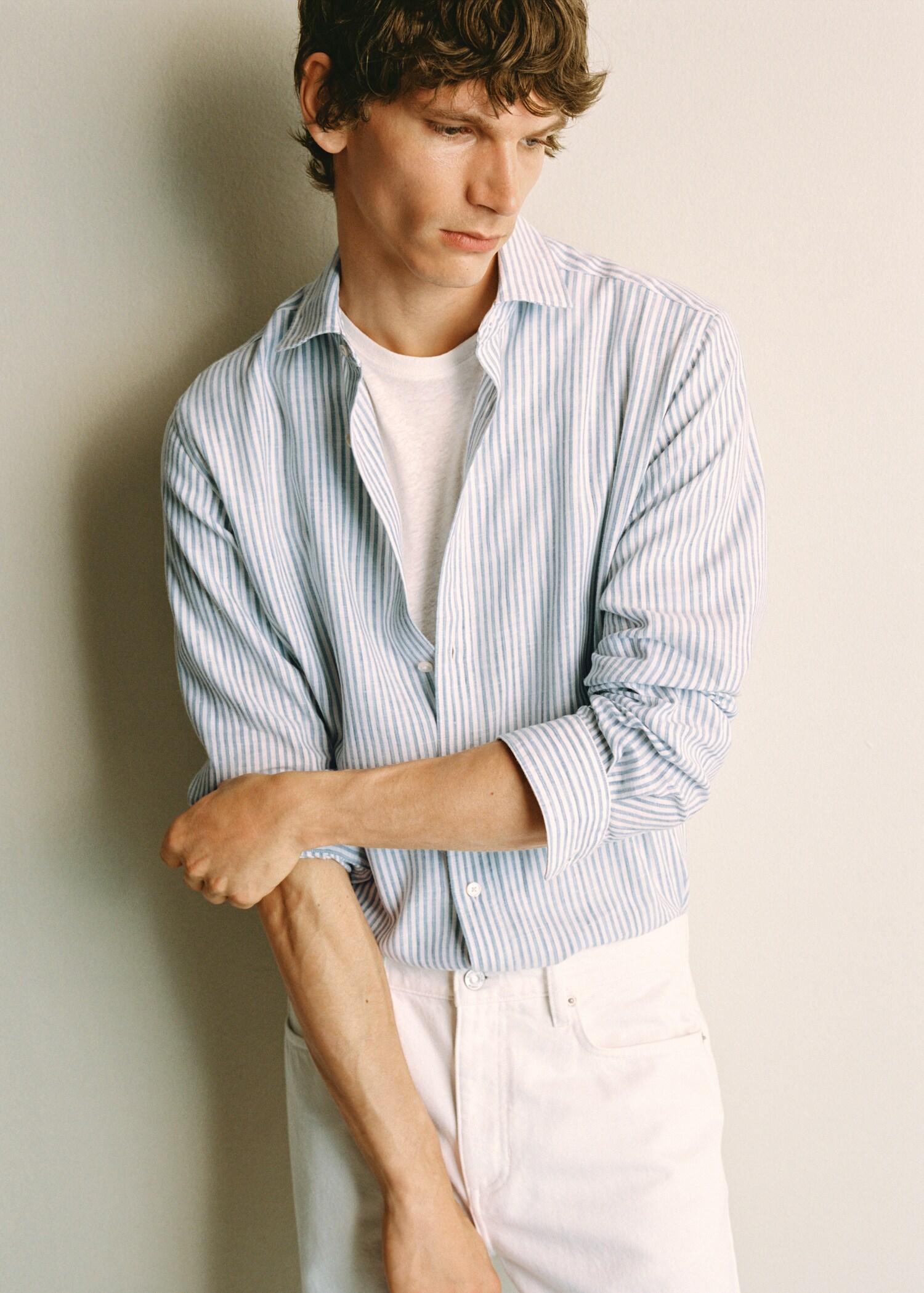Chemise lin à rayures regular-fit - Détail de l'article 3
