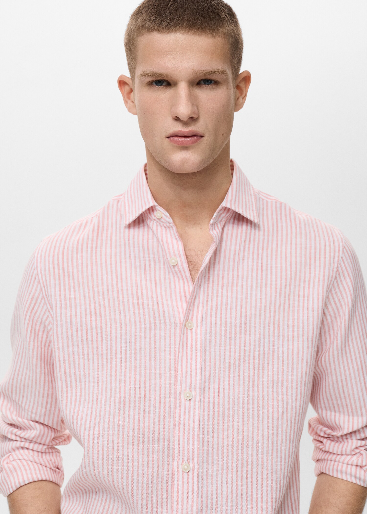 Chemise lin à rayures regular-fit - Détail de l'article 1