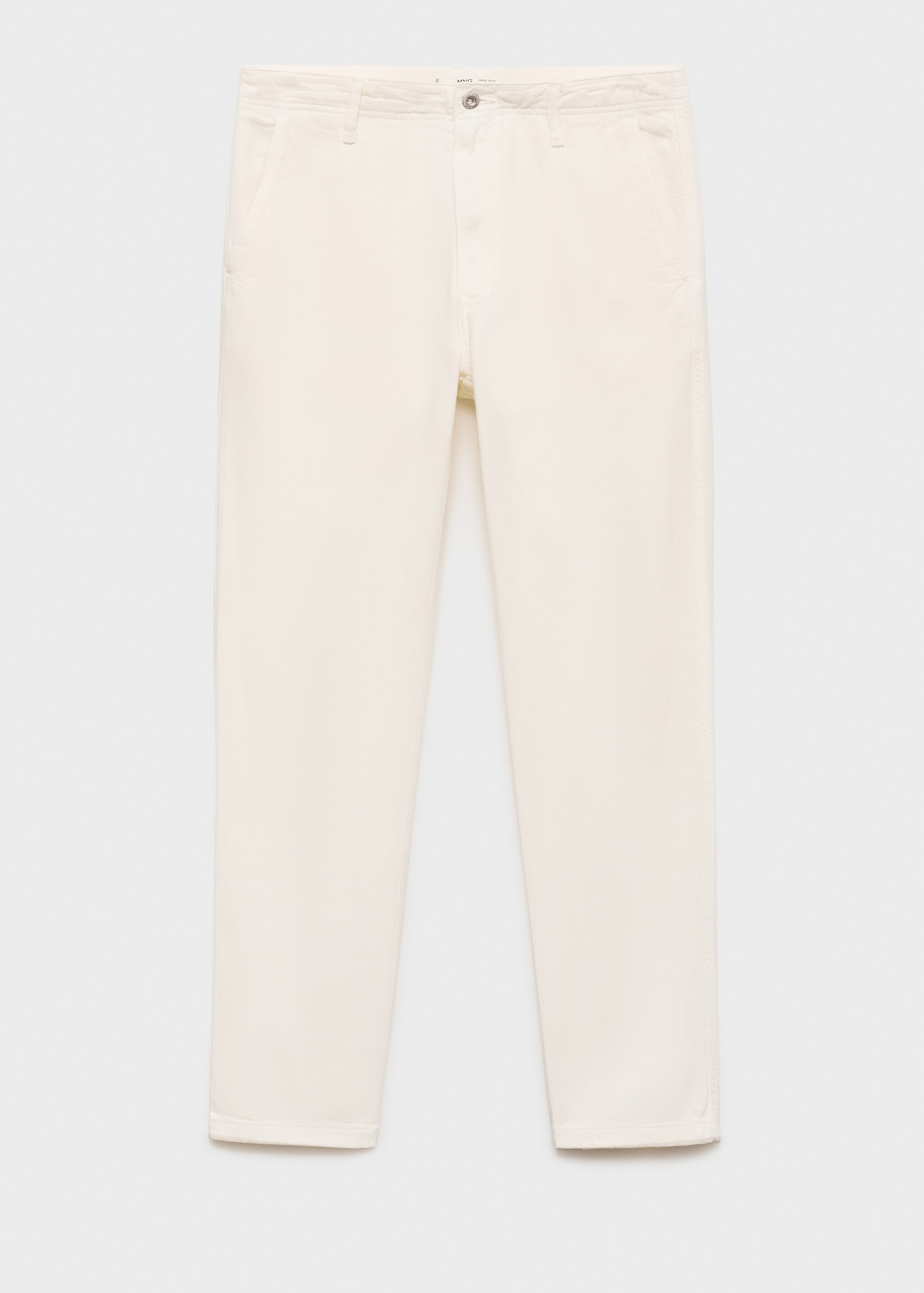 Jeans lyocell regular fit - Artikel ohne Model, Cremeweiß. Ref: 87095929-00.
