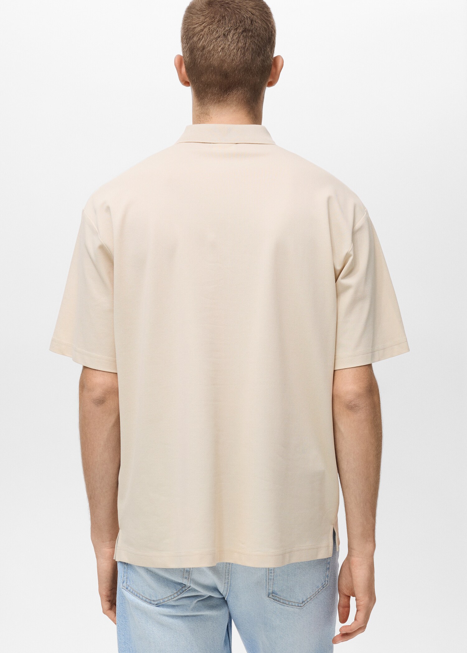 Πόλο βαμβάκι πικέ χαλαρή εφαρμογή - Πίσω όψη προϊόντος