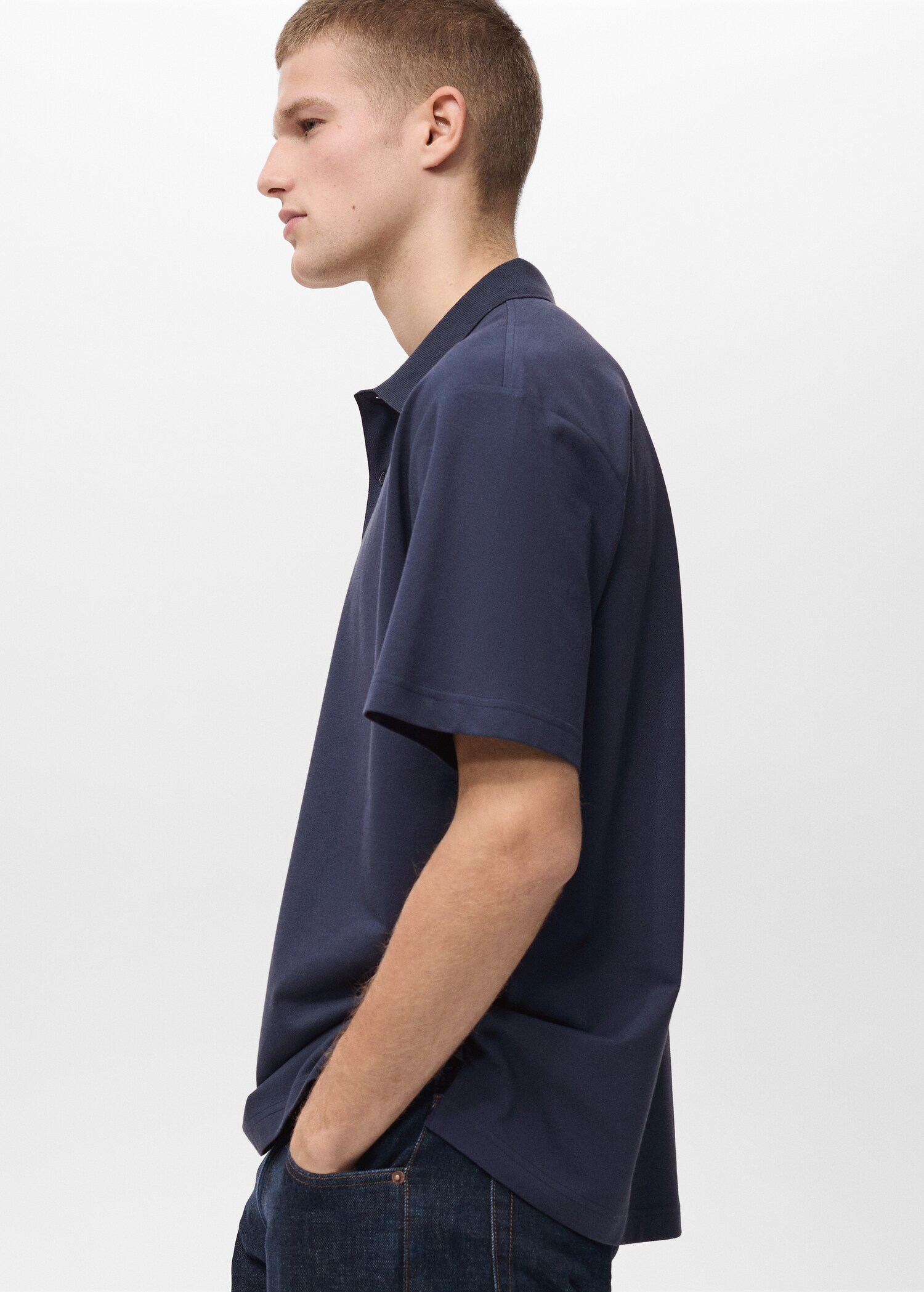 Πόλο βαμβάκι πικέ χαλαρή εφαρμογή - Λεπτομέρεια του προϊόντος 2