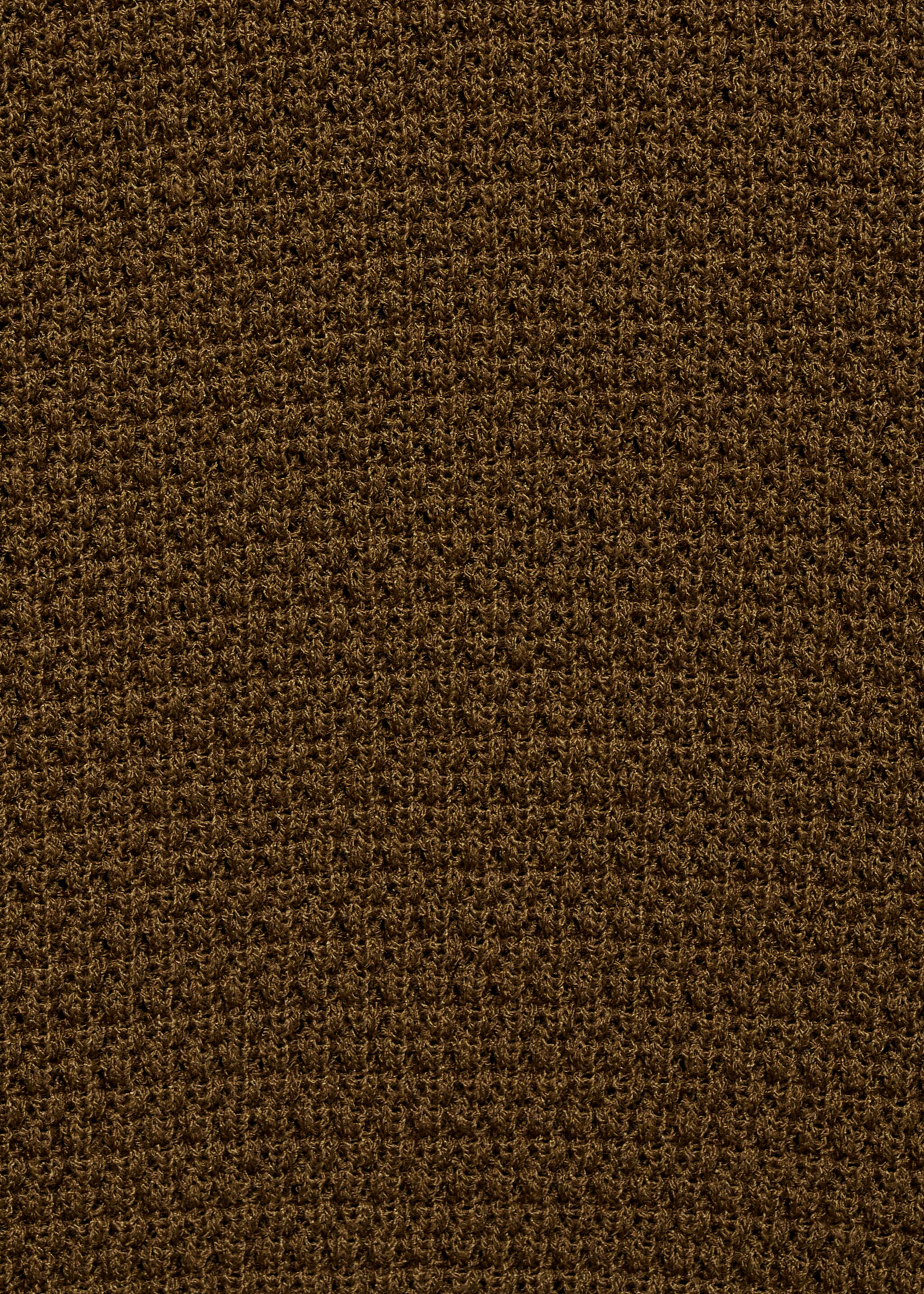 Structured knitted shirt - Details of the article 0, Brown. Ref: 87095932-00.