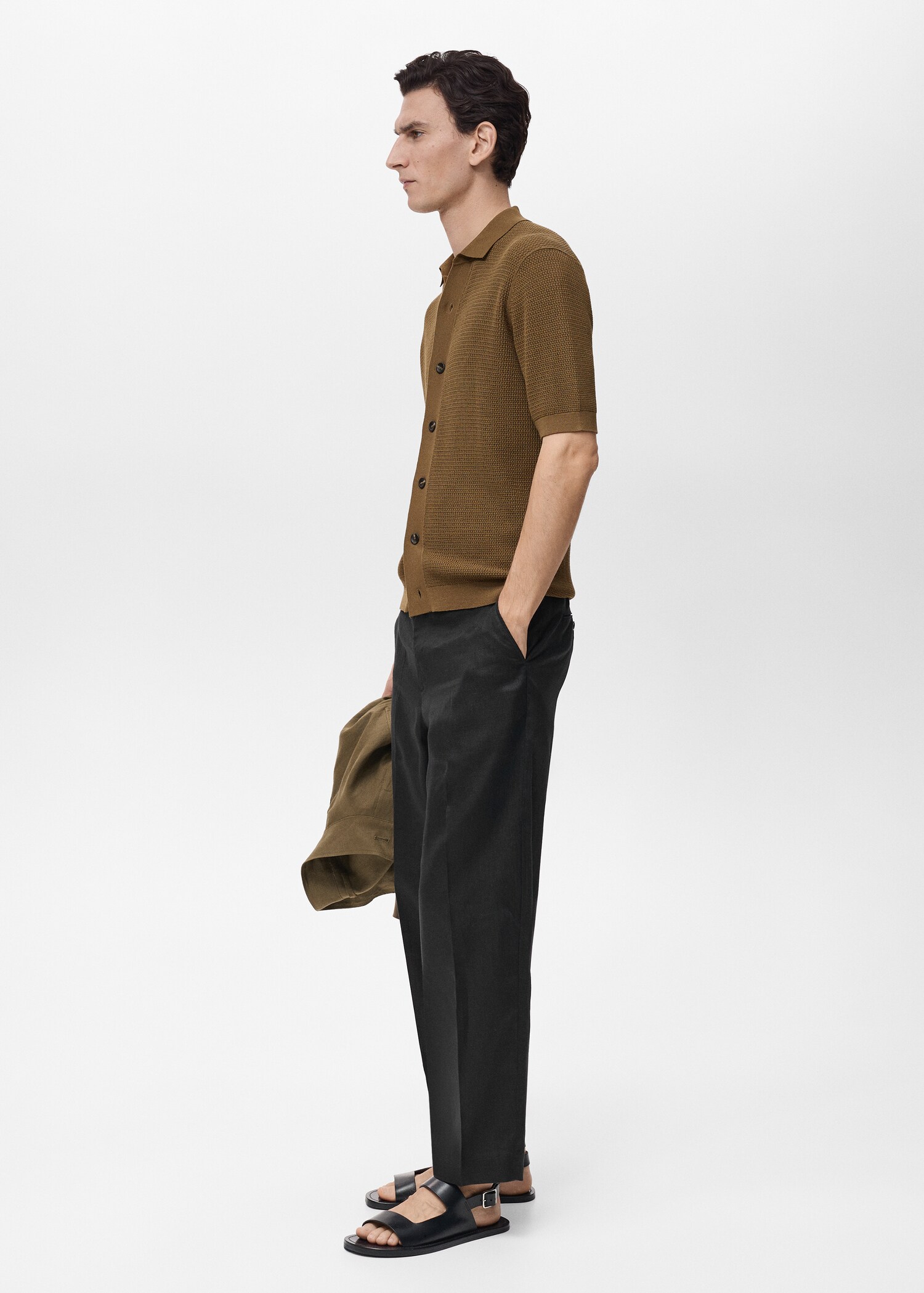 Structured knitted shirt - Details of the article 2