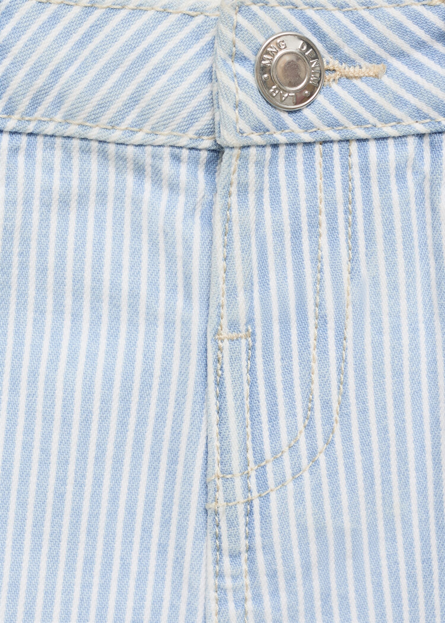 Striped denim shorts - Details of the article 8