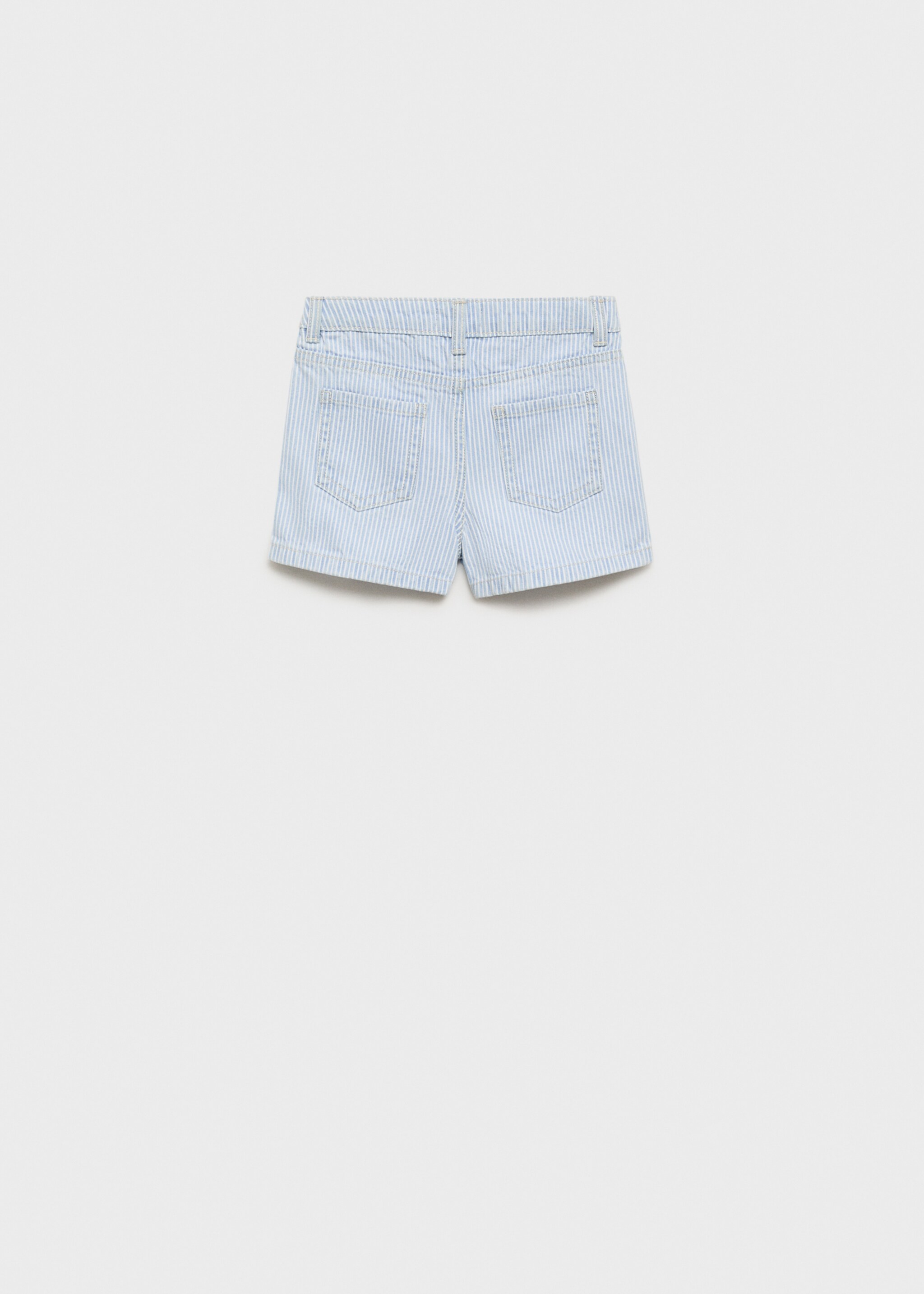 Striped denim shorts - Reverse of the article, Light Blue. Ref: 87095935-00.