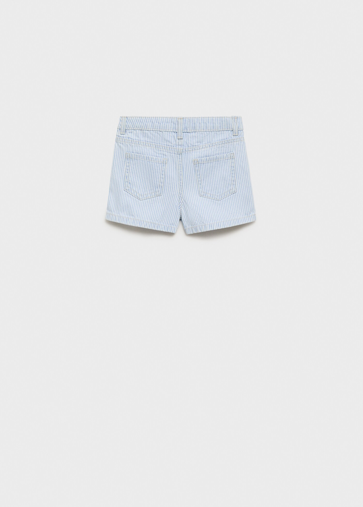 Striped denim shorts - Reverse of the article