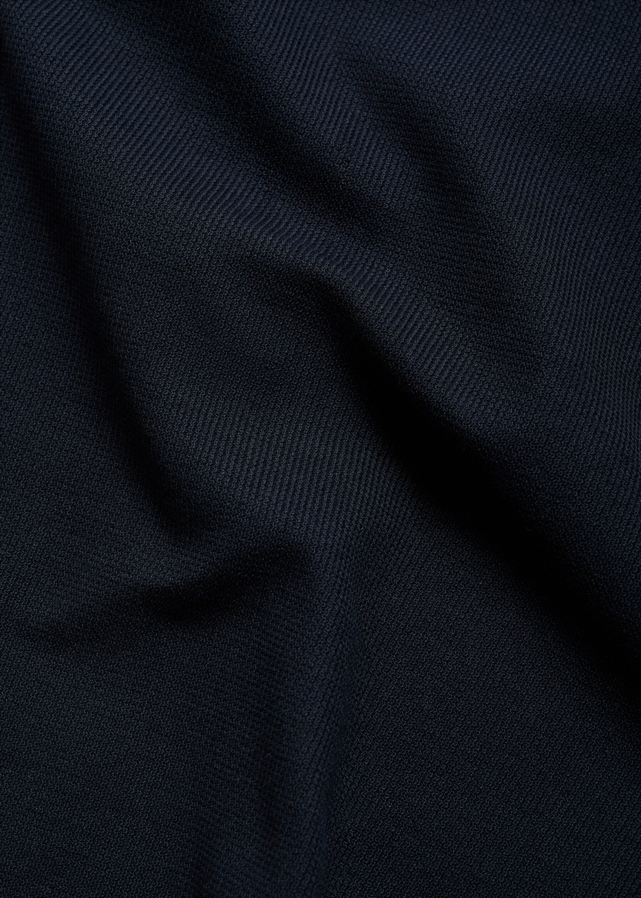 Structured polo shirt with zip collar - Details of the article 0, Dark Navy. Ref: 87095939-00.