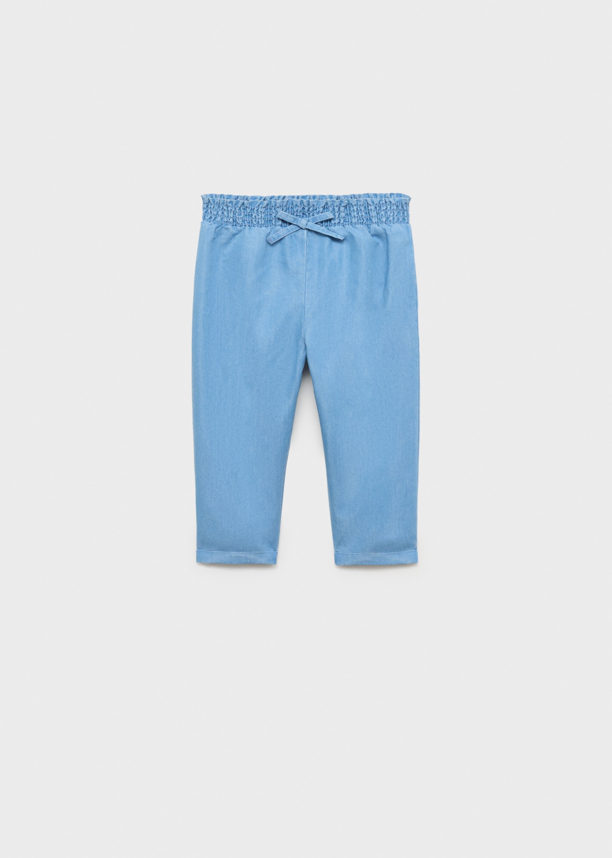 Spodnie z marszczeniem w pasie - Artykuł bez modela/modelki, Średni niebieski. Ref: 87095941-00.