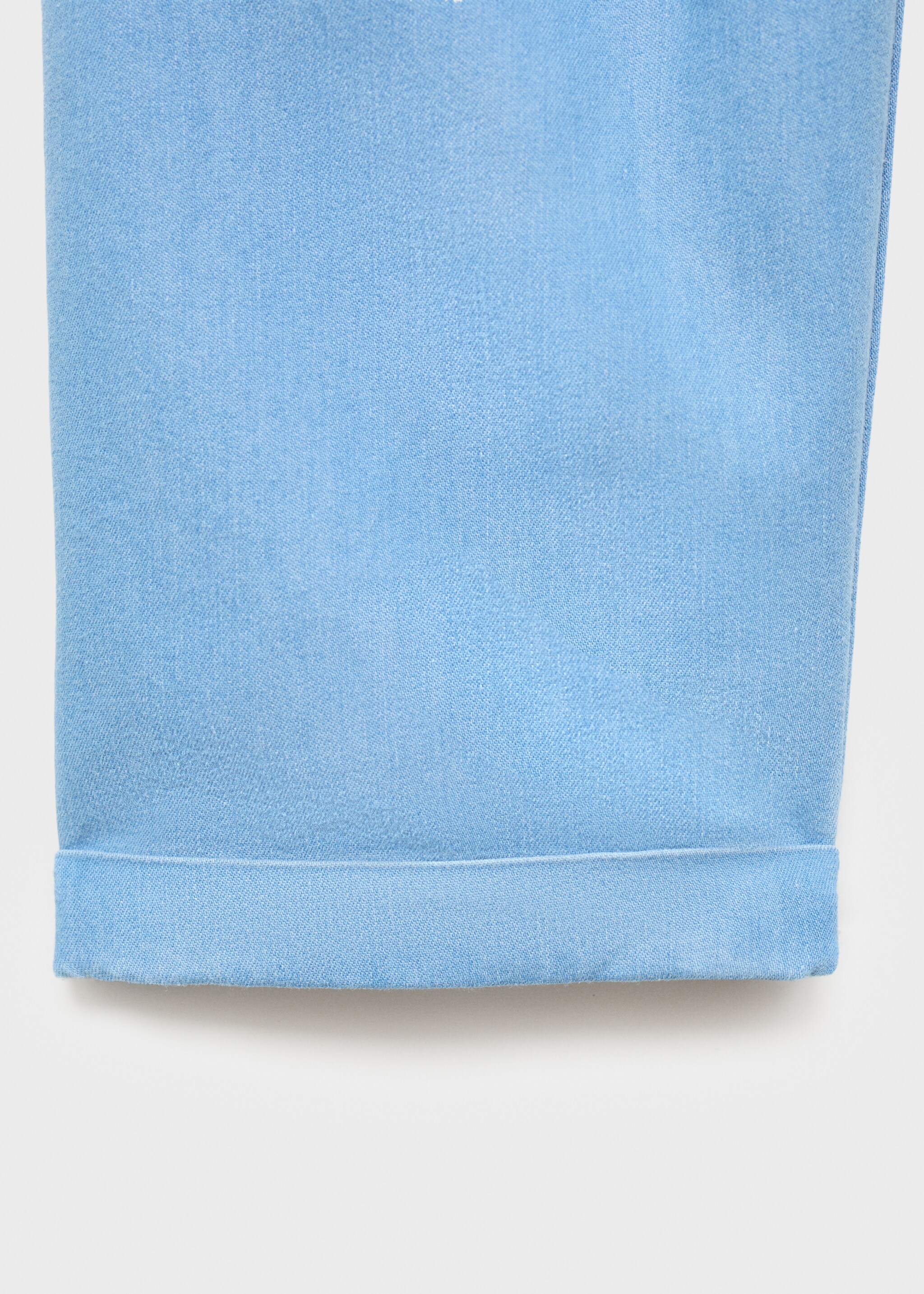 Spodnie z marszczeniem w pasie - Szczegóły artykułu 0, Średni niebieski. Ref: 87095941-00.