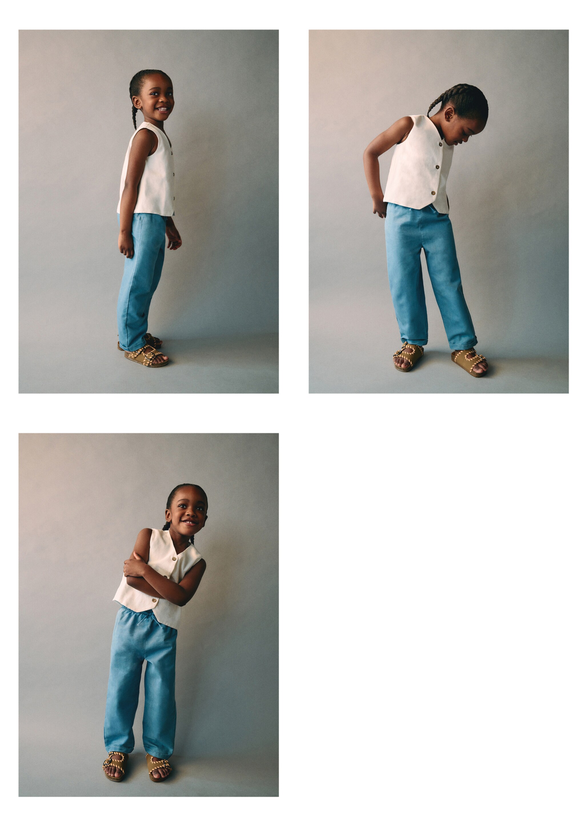 Spodnie z marszczeniem w pasie - Szczegóły artykułu 5, Średni niebieski. Ref: 87095941-00.