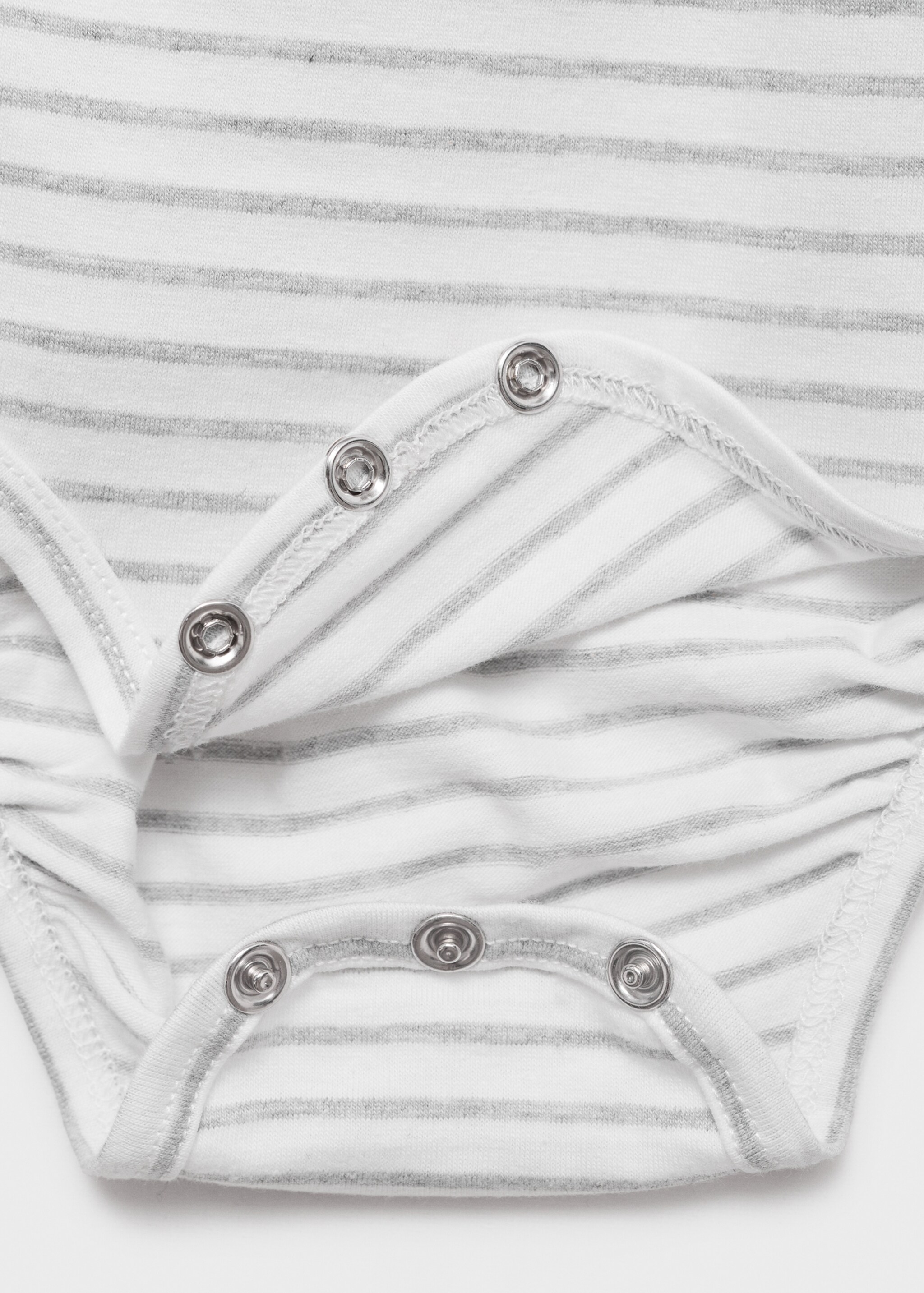 Cotton crossover bodysuit - Details of the article 8, Off White. Ref: 87095946-00.
