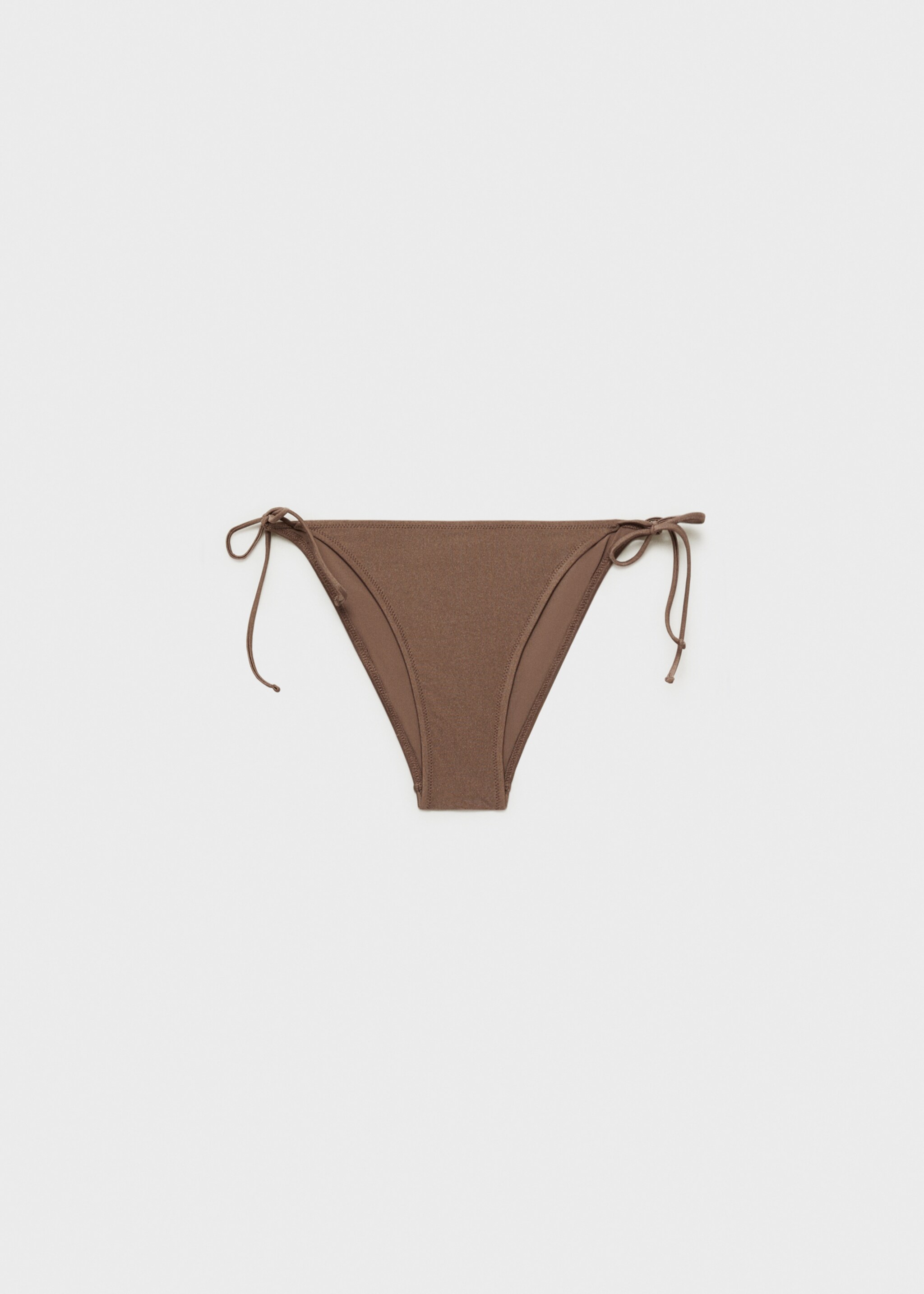 Shiny finish bikini bottom - Article without model, Medium Brown. Ref: 87095967-00.