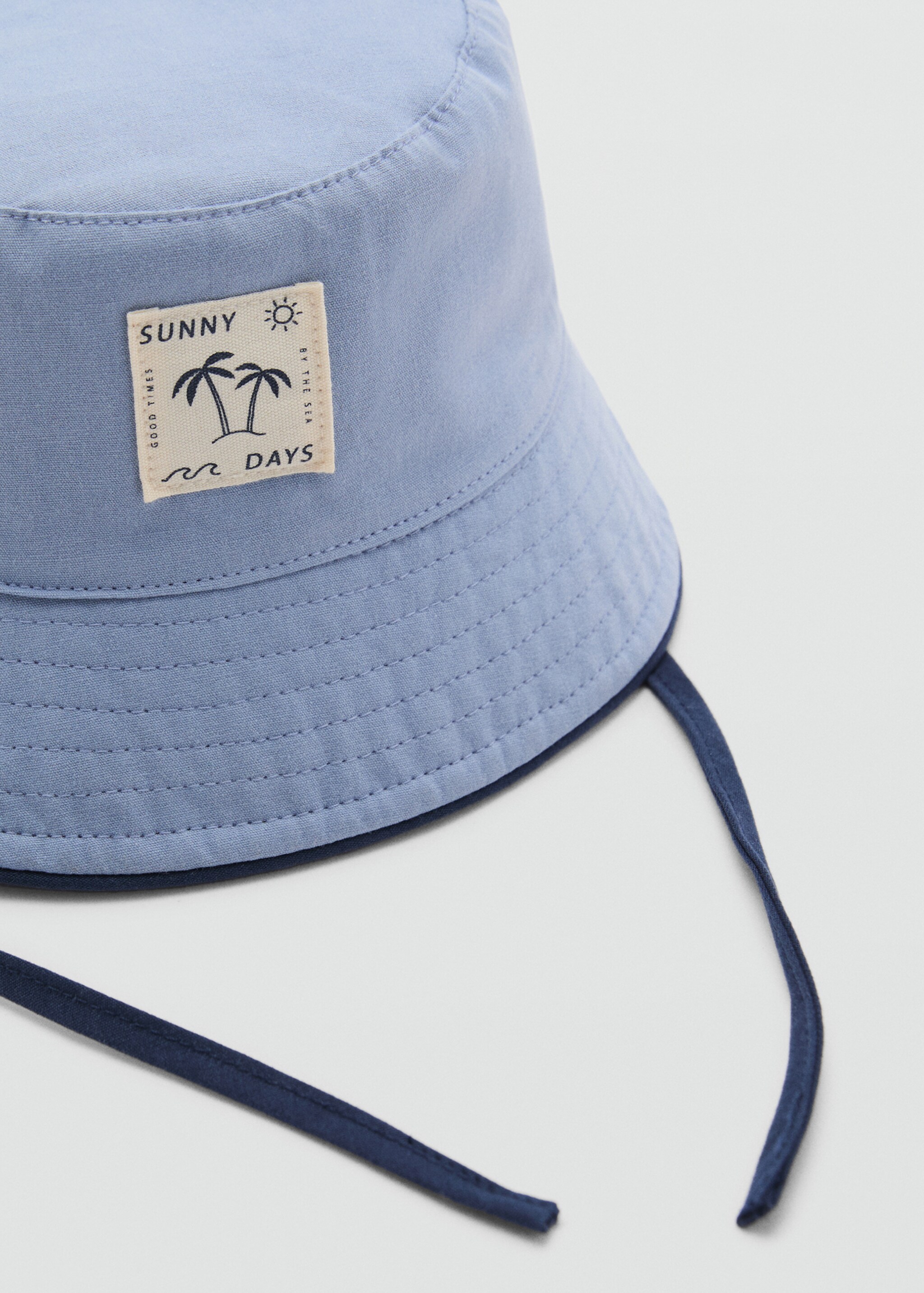 Cotton bucket hat - Medium plane, Blue. Ref: 87095971-00.